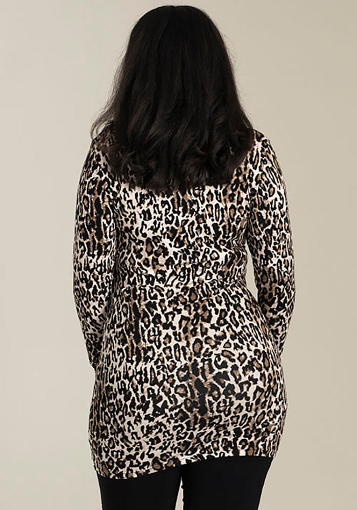 SANDGAARD Langarmshirt, mit Allover-Leoprint