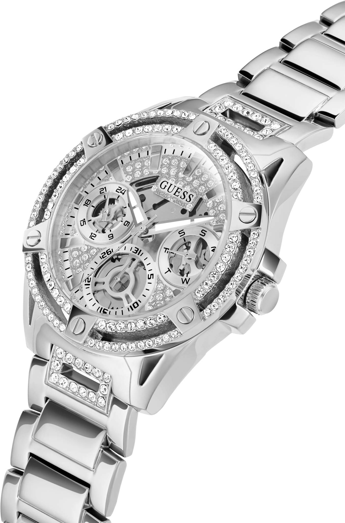 Guess Multifunktionsuhr »QUEEN«, Armbanduhr, Quarzuhr, Damenuhr