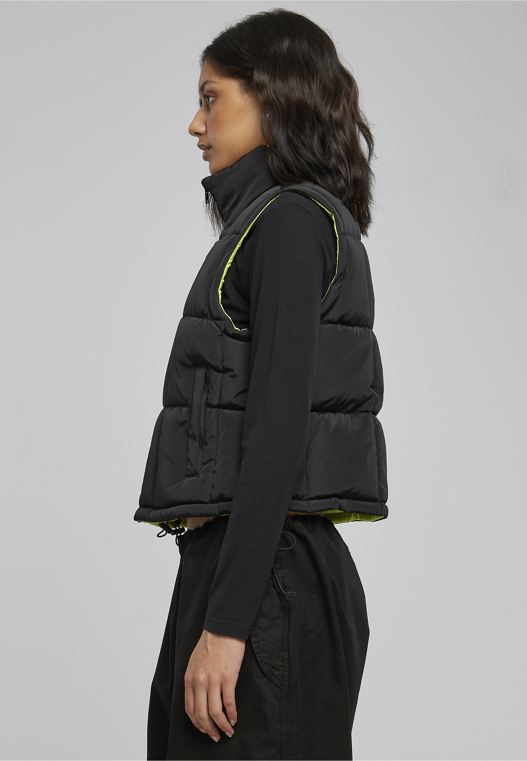 URBAN CLASSICS Steppweste »Urban Classics Damen Ladies Reversible Cropped Puffer Vest«