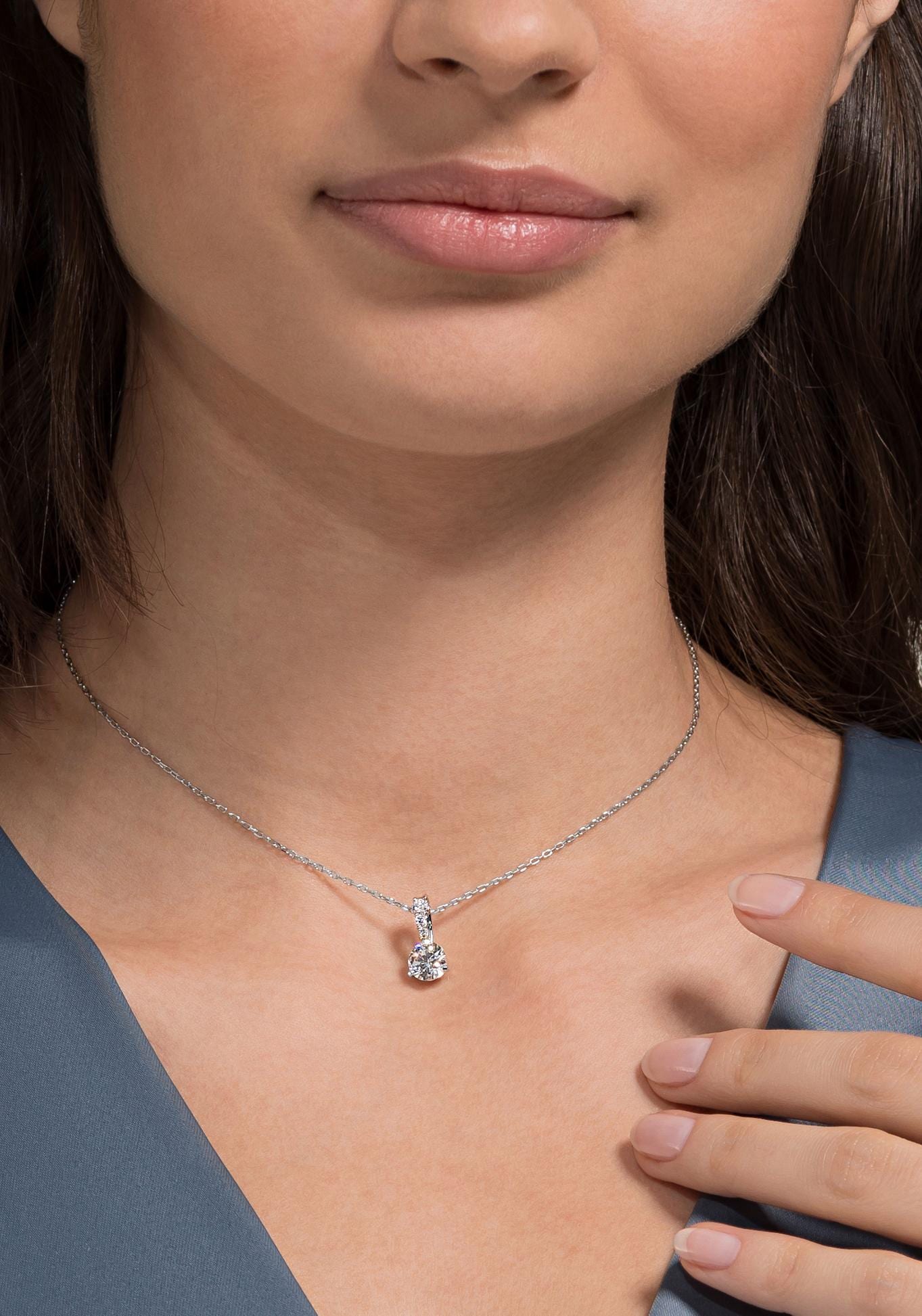 Swarovski Kette mit Anhänger »Stilla Round«, mit Swarovski® Kristall