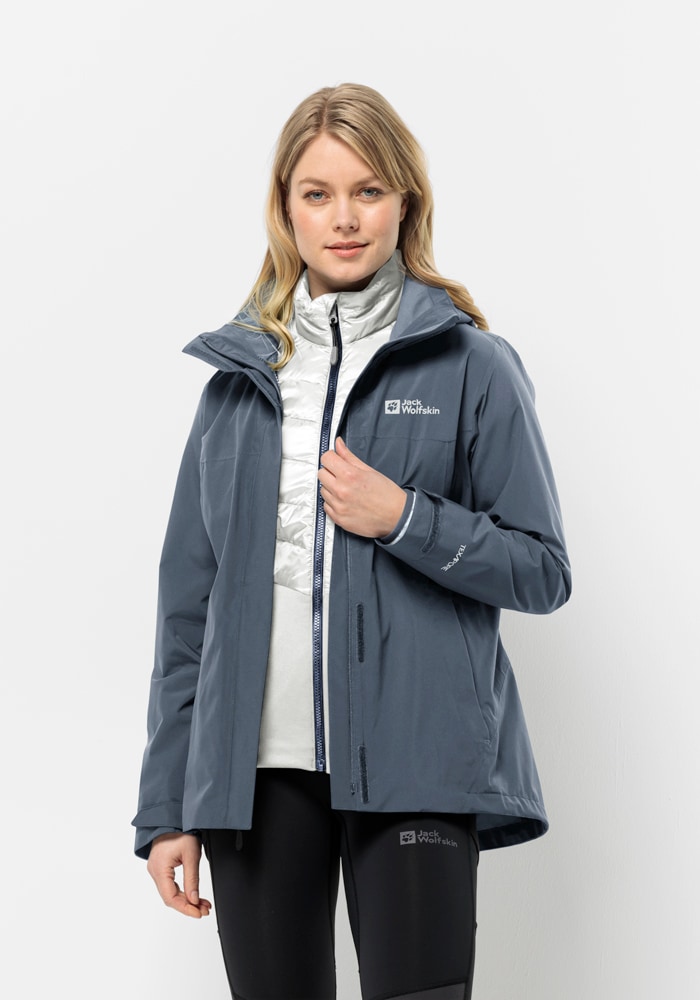 Jack Wolfskin 3-in-1-Funktionsjacke "LUNTAL 3IN1 JKT W", mit Kapuze