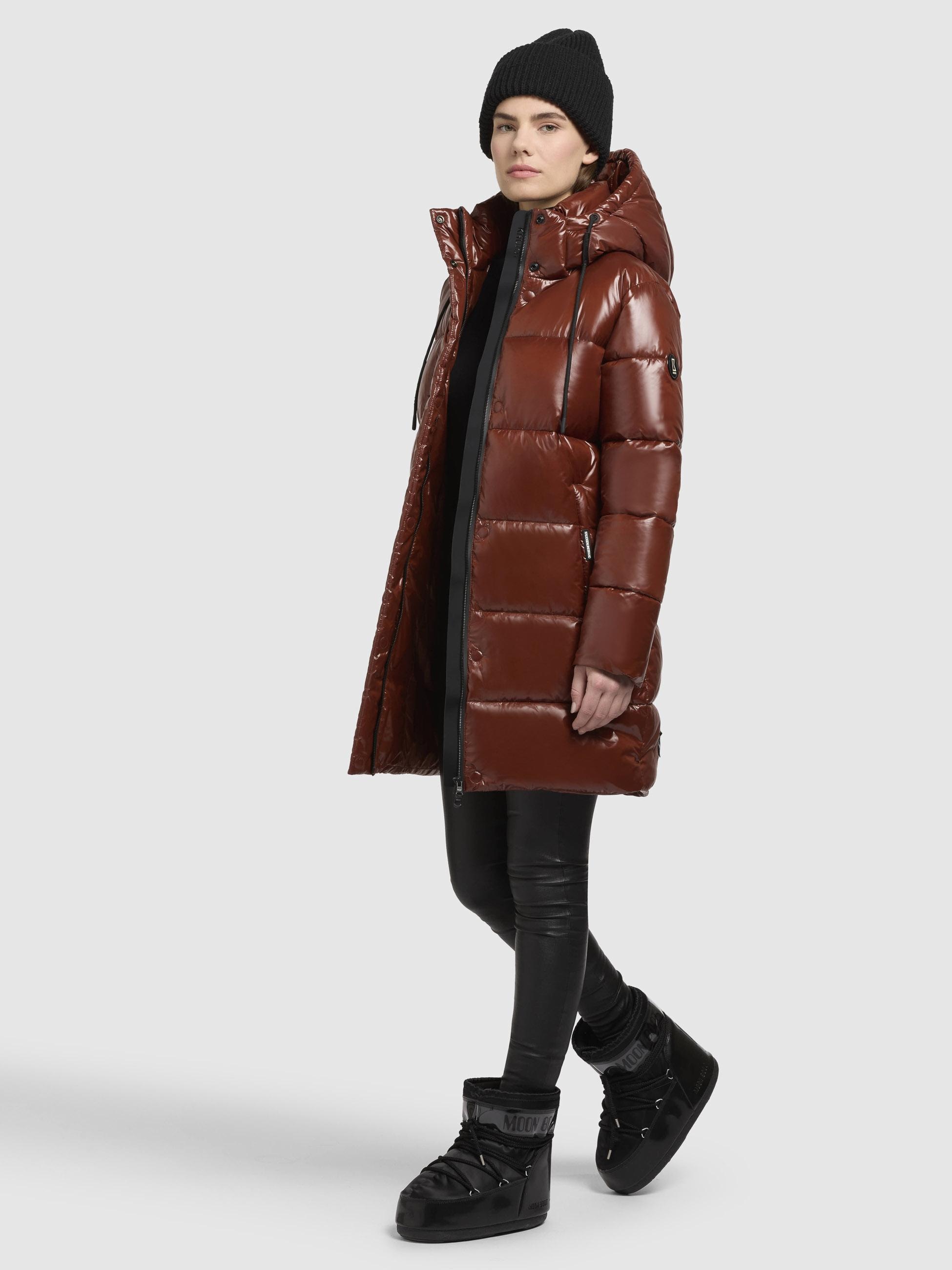 khujo Steppjacke »Jadet2-YM«, mit Kapuze, Schimmernder Winter Kurzmantel mit abnehmbarer Kapuze