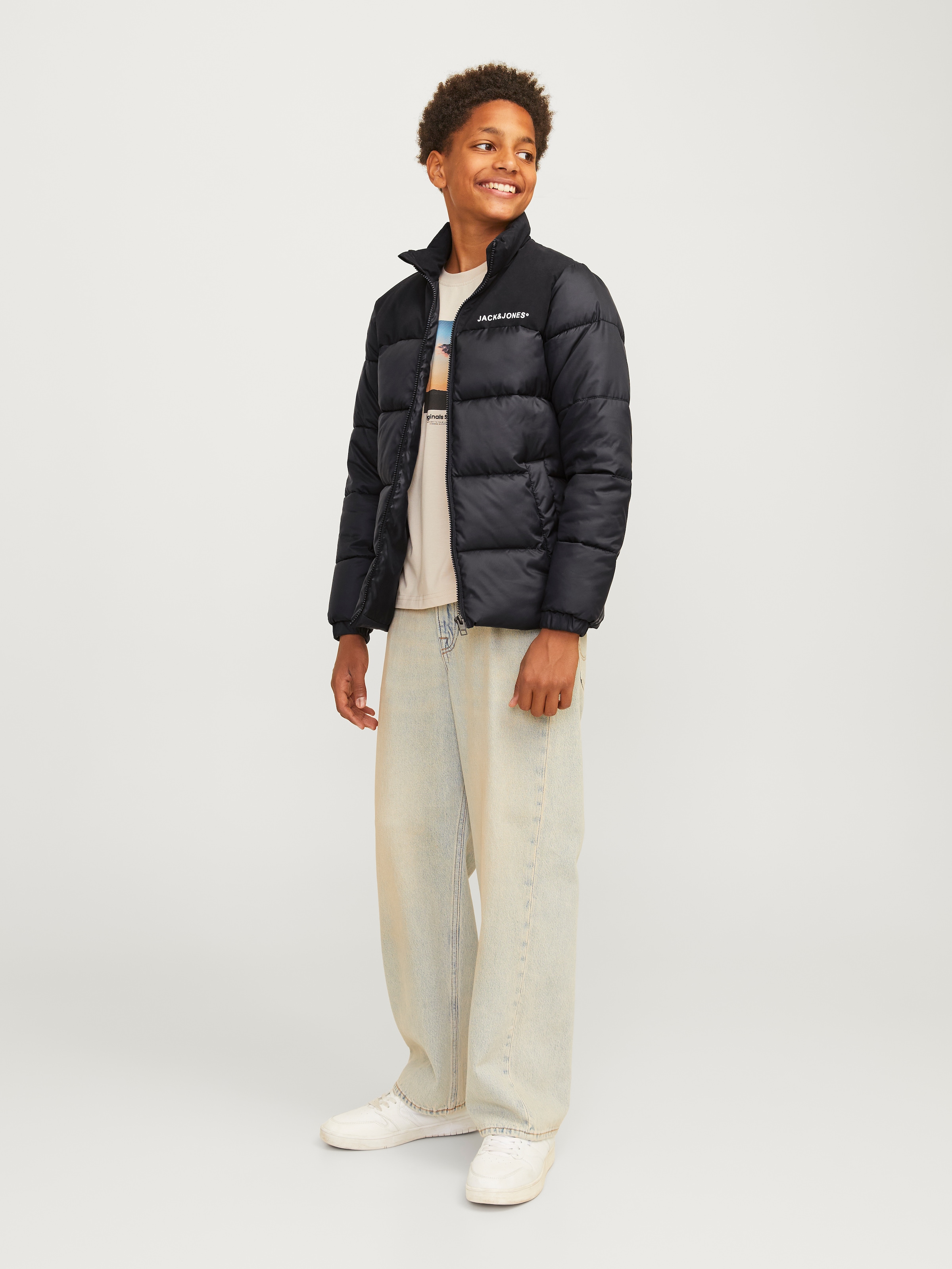 Jack & Jones Junior Outdoorjacke »JJMOON STAND COLLAR PUFFER JNR«, ohne Kapuze