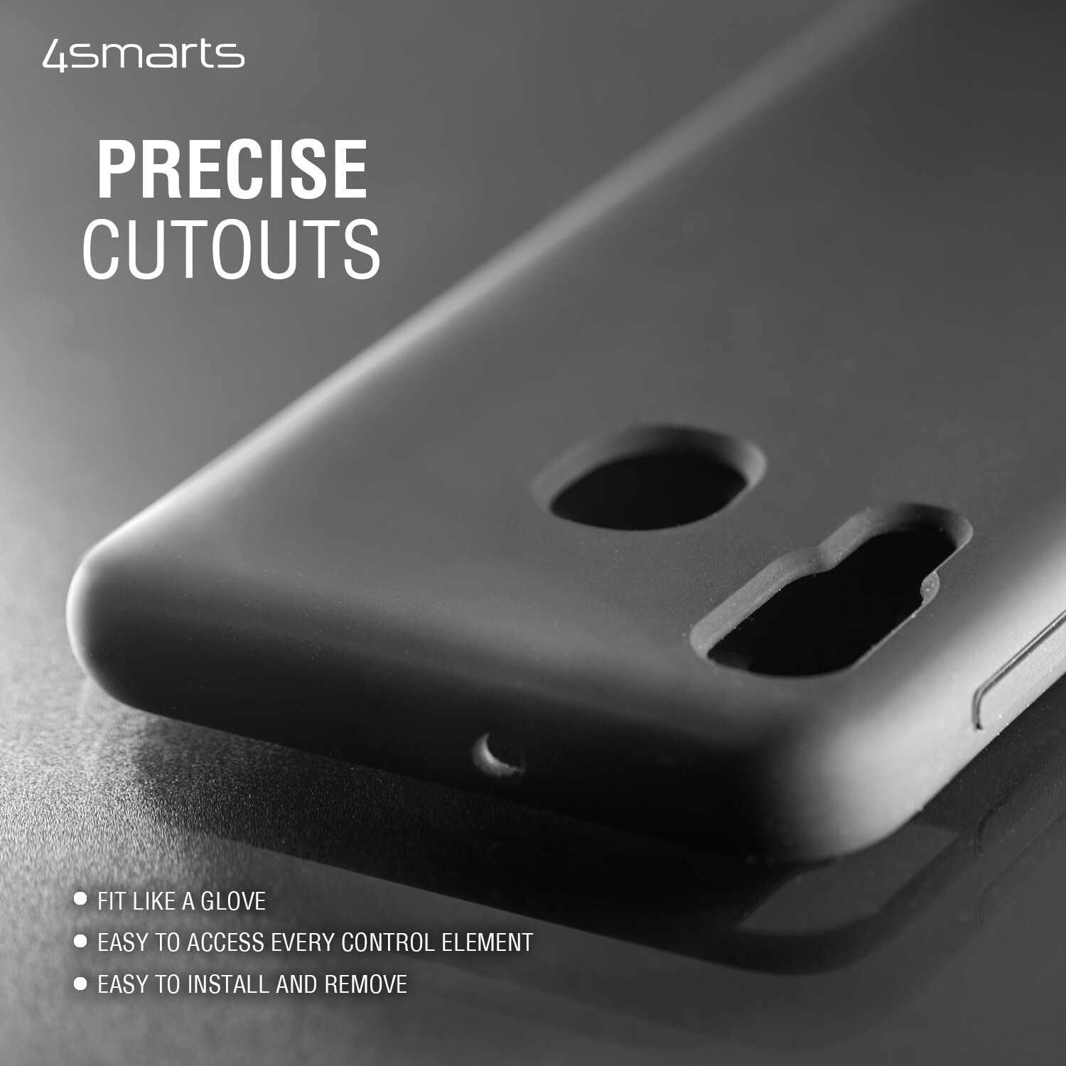 4smarts Backcover »Silicone Case Cupertino Galaxy A14 schwarz«