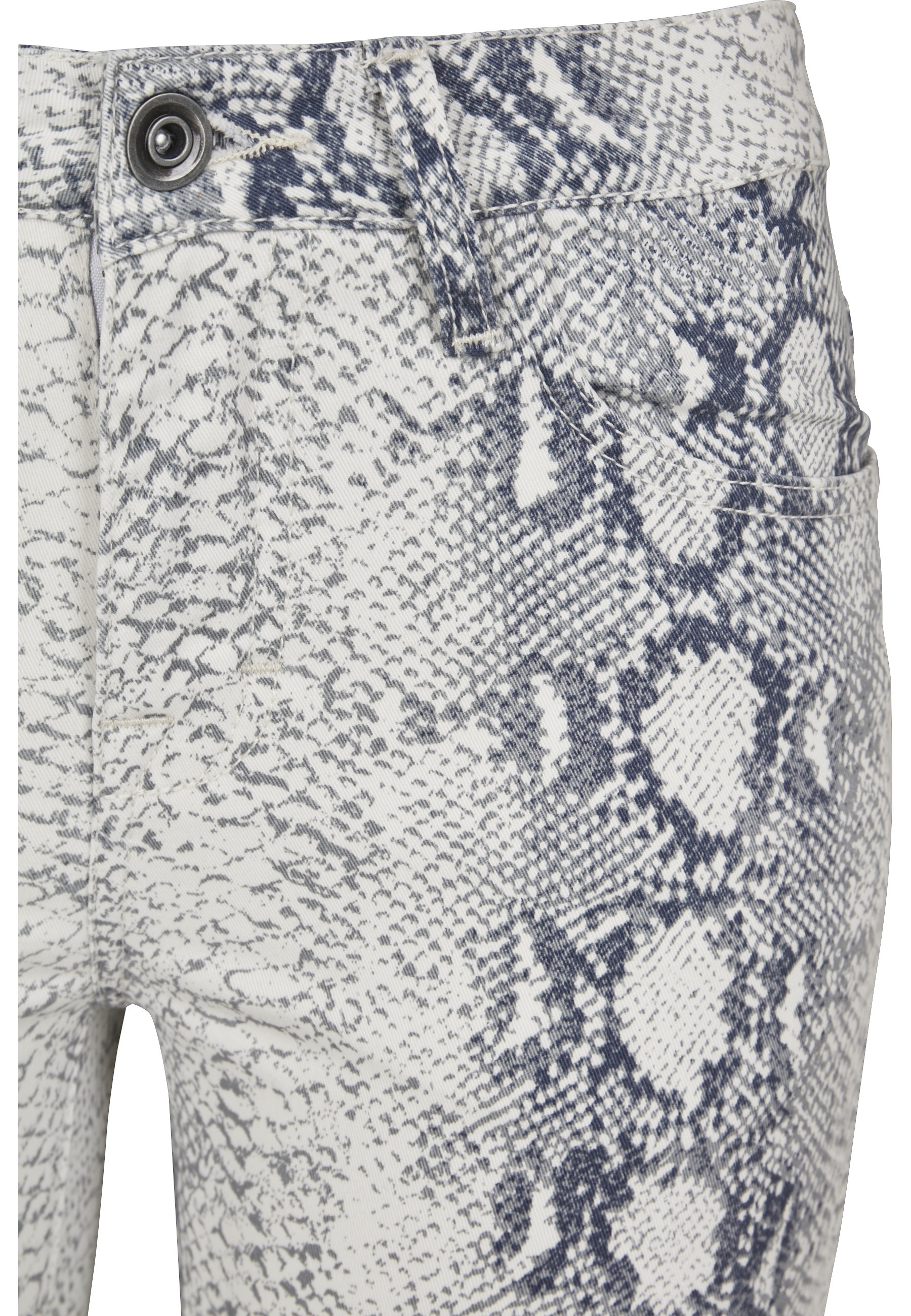 URBAN CLASSICS Stoffhose »Urban Classics Damen Ladies Animal Stretch Twill Skinny Pants«