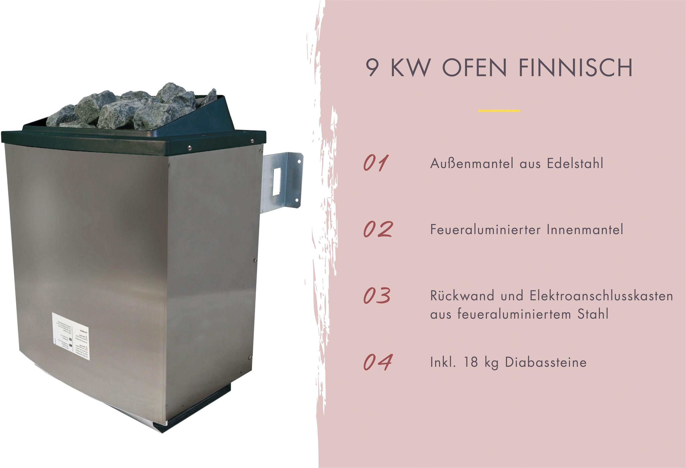 KONIFERA Saunahaus »Uwe 3«, 9-kW-Ofen mit ext. Steuerung