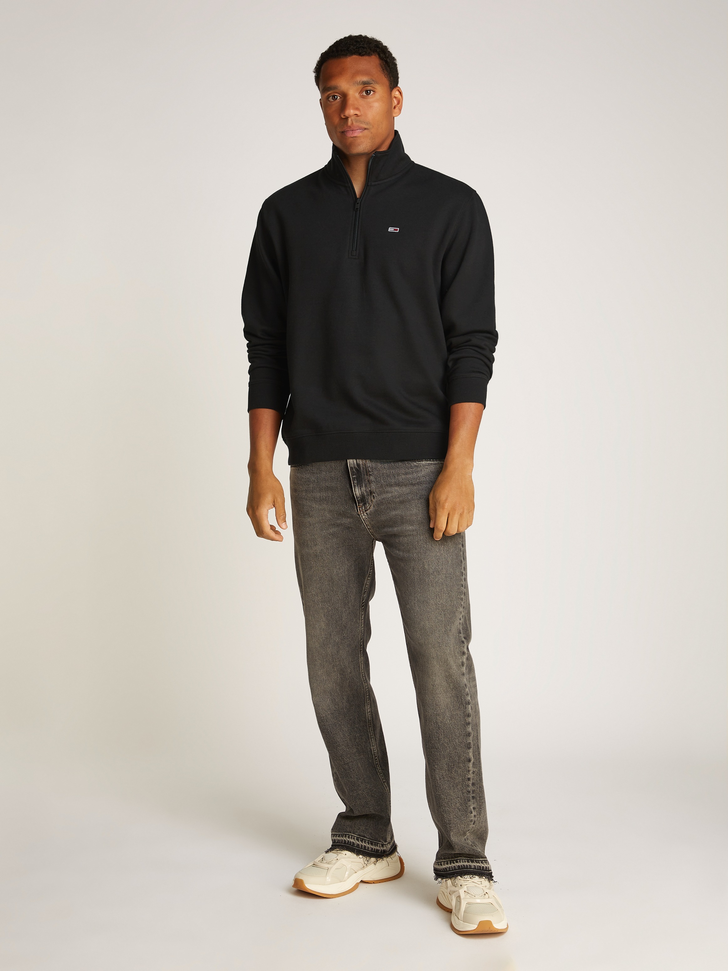 Tommy Jeans Sweatshirt »TJM REG FLEECE 1/4ZIP MOCK NECK«, mit Fleece