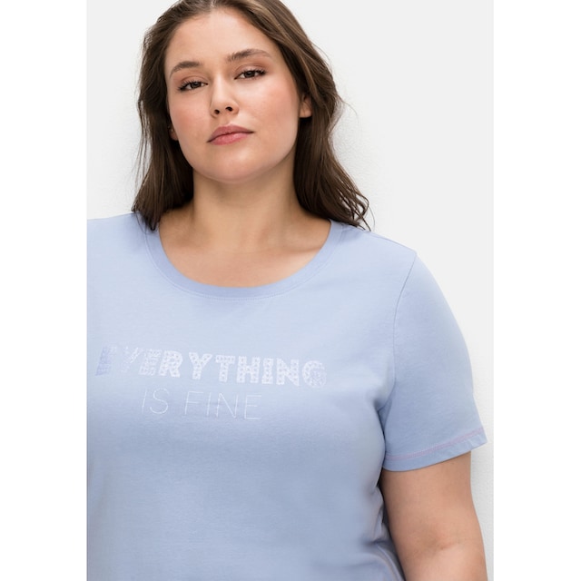 »Große Größen«, bestellen mit tailliert für T-Shirt Sheego Wordingprint, leicht BAUR |