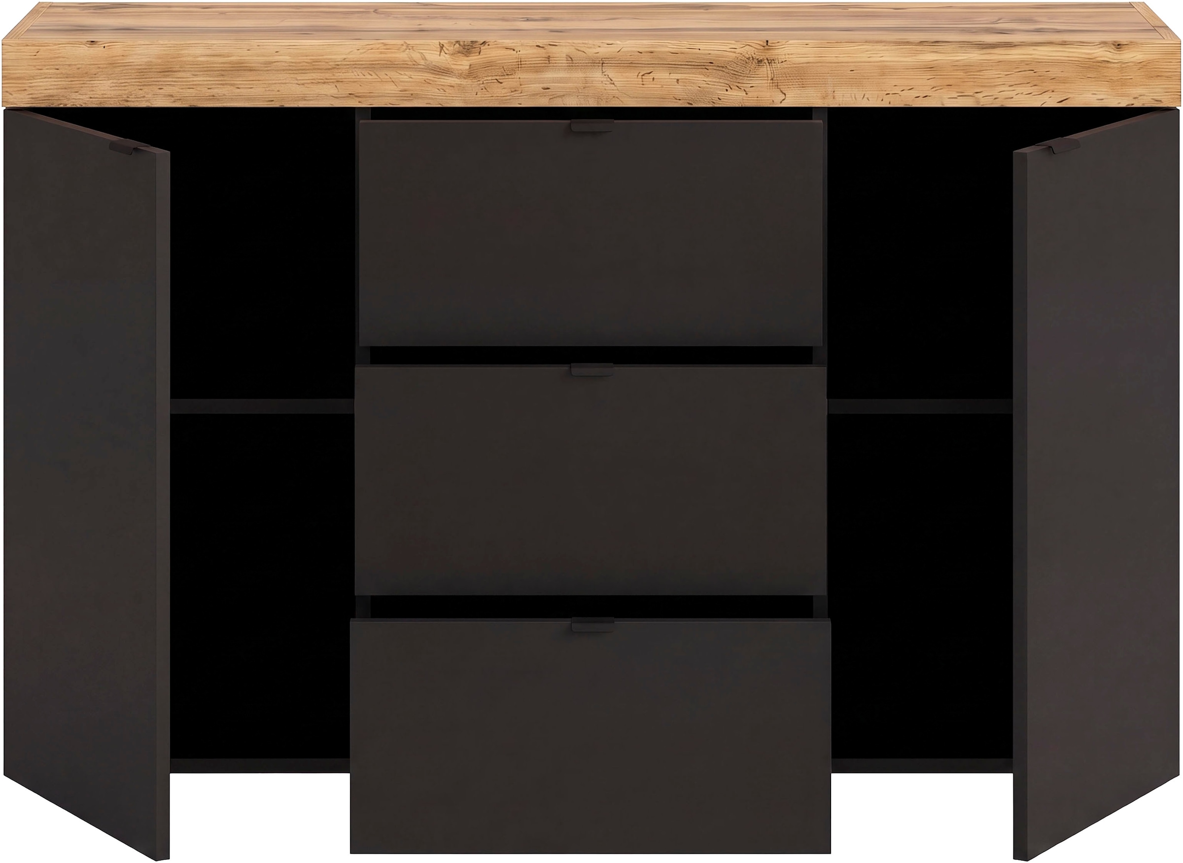 OTTO home Sideboard »MAMBO II, Breite 125 cm, 2 Türen, 3 Schubkästen« 1 Stk. tlg. Sideboard, Kommode, Wohnzimmer, Flur, Arbeitszimmer