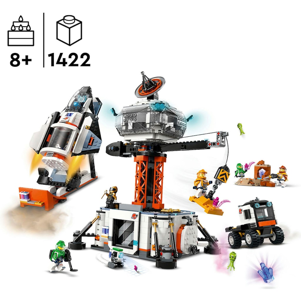 LEGO® Konstruktionsspielsteine »Raumbasis mit Startrampe (60434), LEGO City«, (1422 St.)