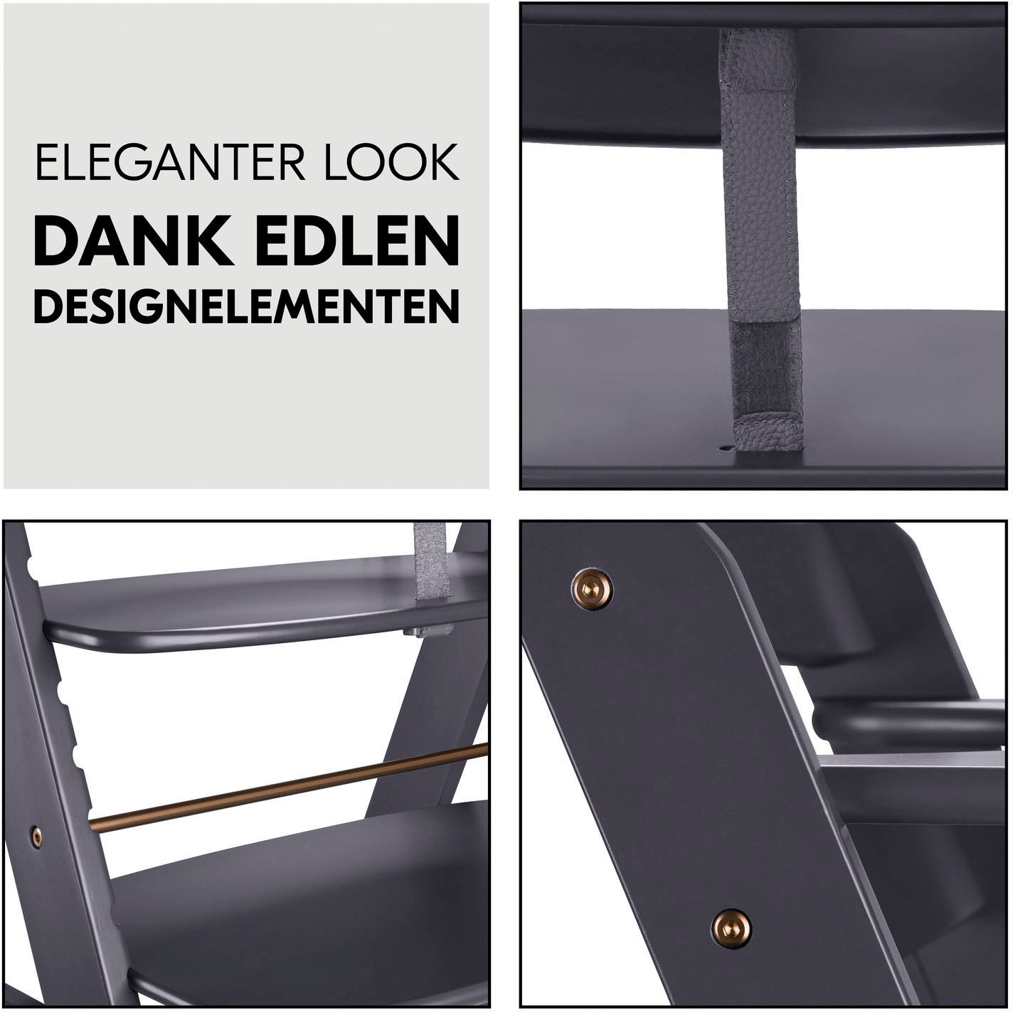 Hauck Hochstuhl »Alpha+, Dark grey«, FSC® - schützt Wald - weltweit