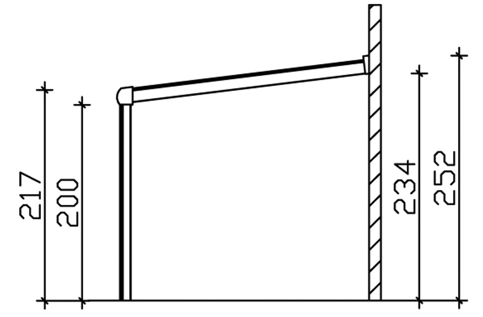 Skanholz Terrassendach »Modena«, 434 cm Breite, verschiedene Tiefe