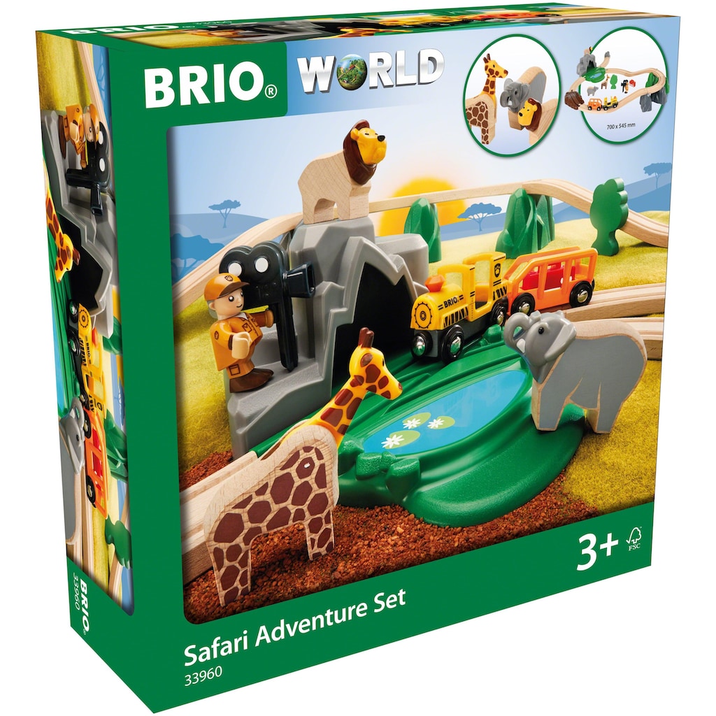 BRIO® Spielzeug-Eisenbahn »BRIO® WORLD, Safari Bahn Set«, FSC®- schützt Wald - weltweit