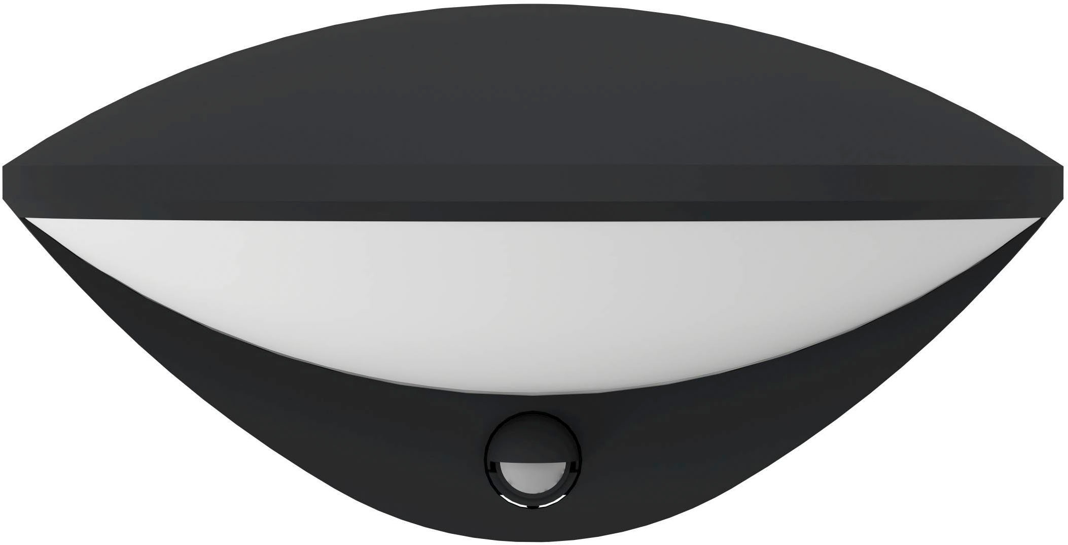 EGLO Wandleuchte »Belcreda Außen-Wandlampe, Außenleuchte, Aluguss und Kunststoff,  IP44« LED-Modul 1 Stk. Warmweiß Wand-/Deckenleuchte - L33 x H12,5 x AL16,5 cm - anthrazit - 9W inkl.