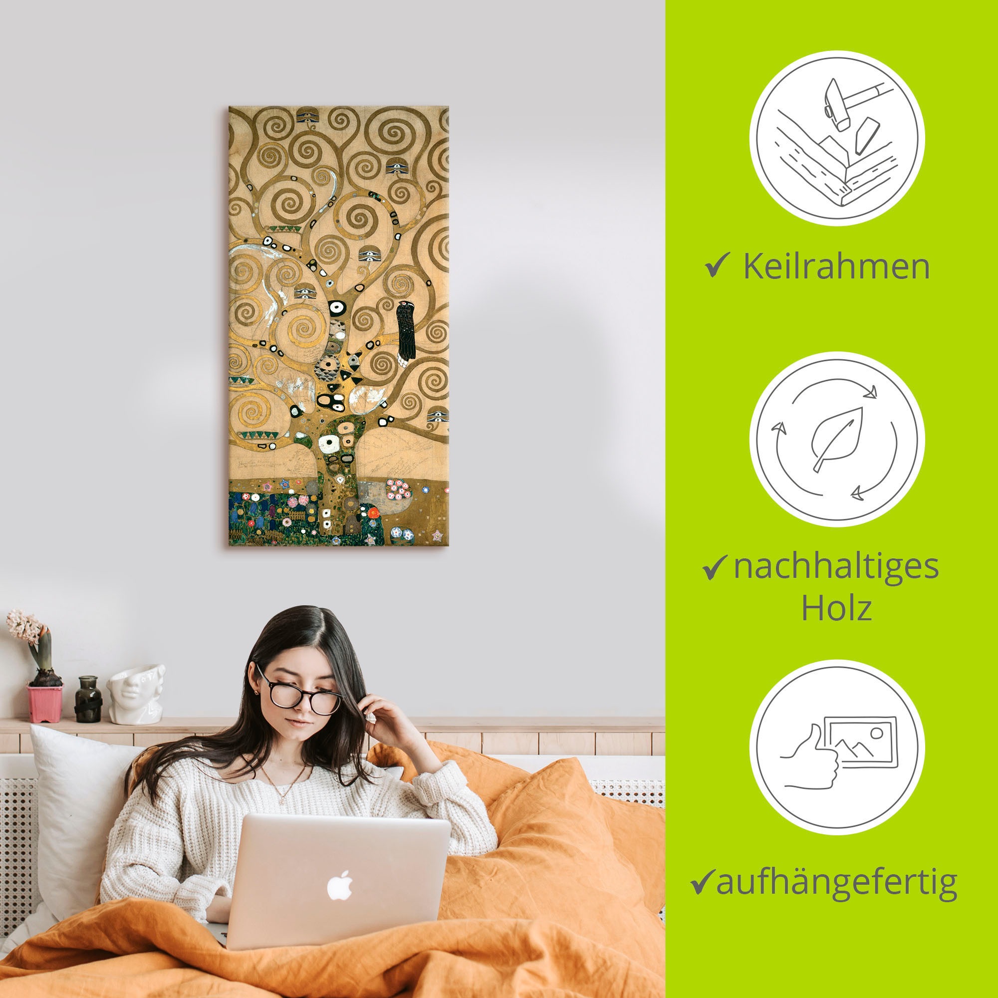 Artland Wandbild »Lebensbaum. Detail, Werkvorlage«, Bäume, (1 St.), als Leinwandbild, Poster, Wandaufkleber in verschied. Größen
