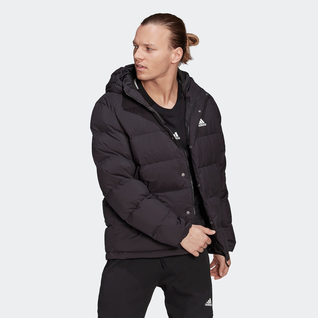 adidas Sportswear Outdoorjacke »HELIONIC HOODED DAUNENJACKE«, mit Kapuze