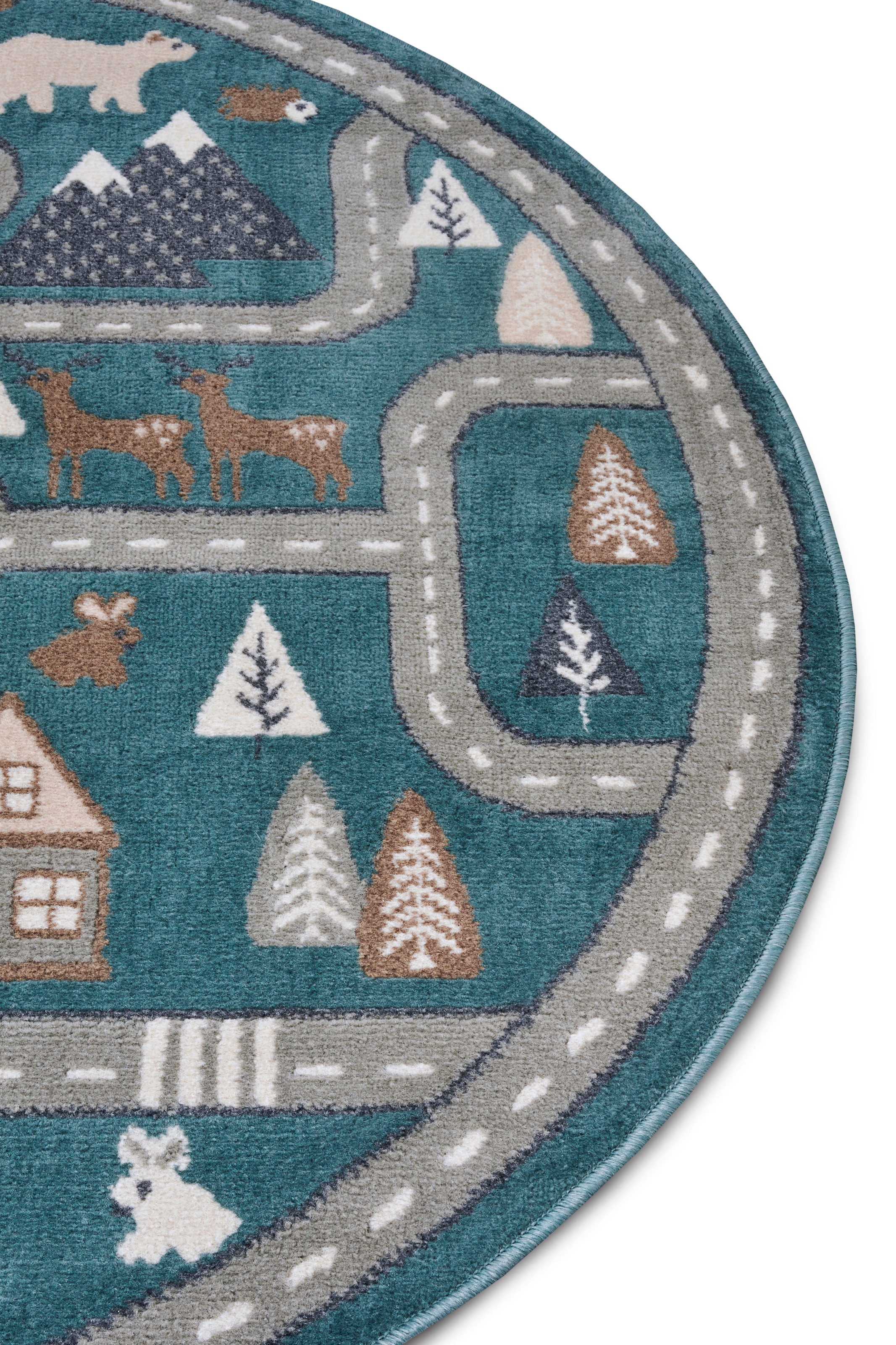 HANSE Home Kinderteppich »Adventures Streets«, rund, 8 mm Höhe, Spielteppich, fest, Kinderzimmer, Kurzflor, Spielunterlage