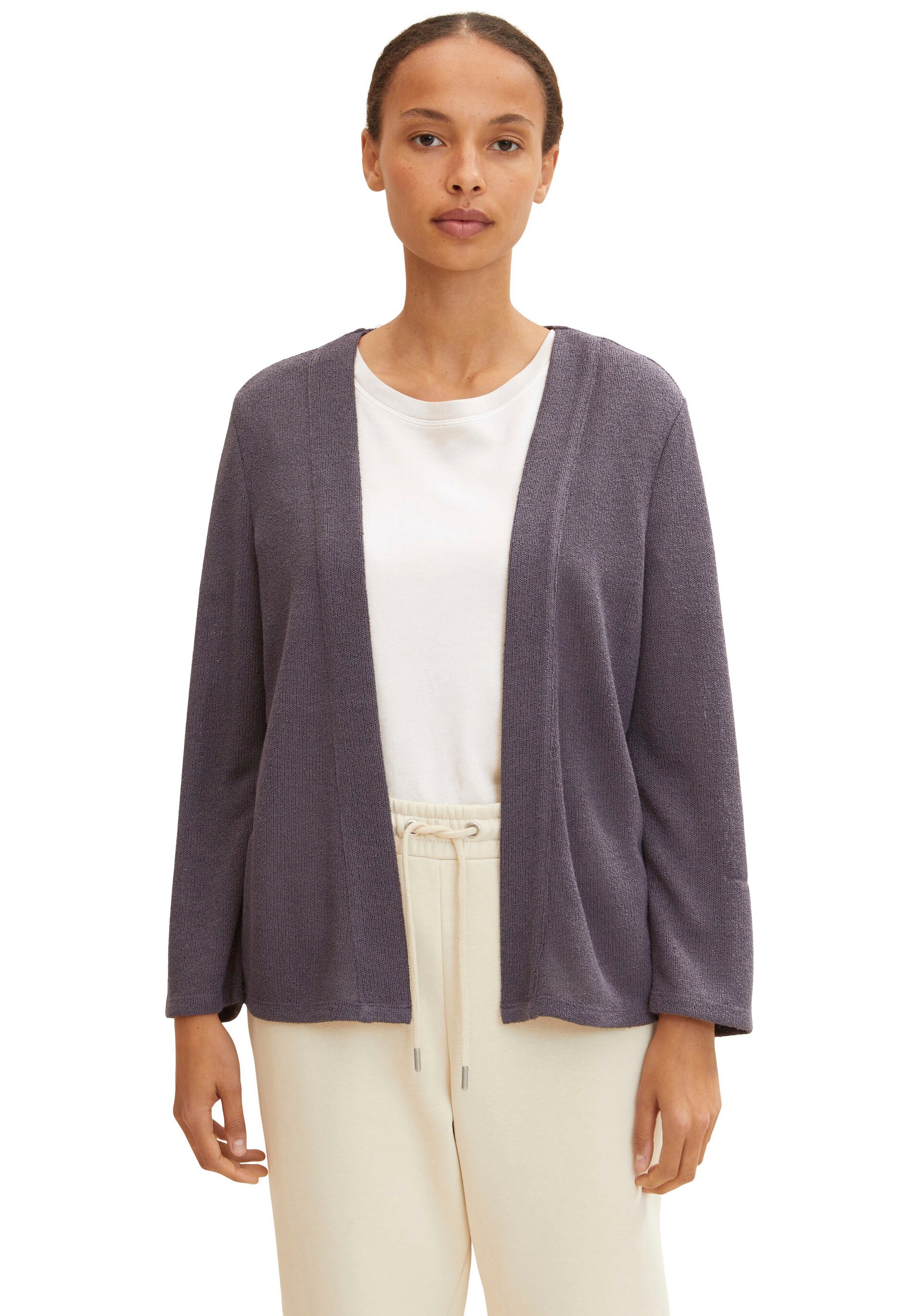 TOM TAILOR Shirtjacke mit Ton-in-Ton Blende