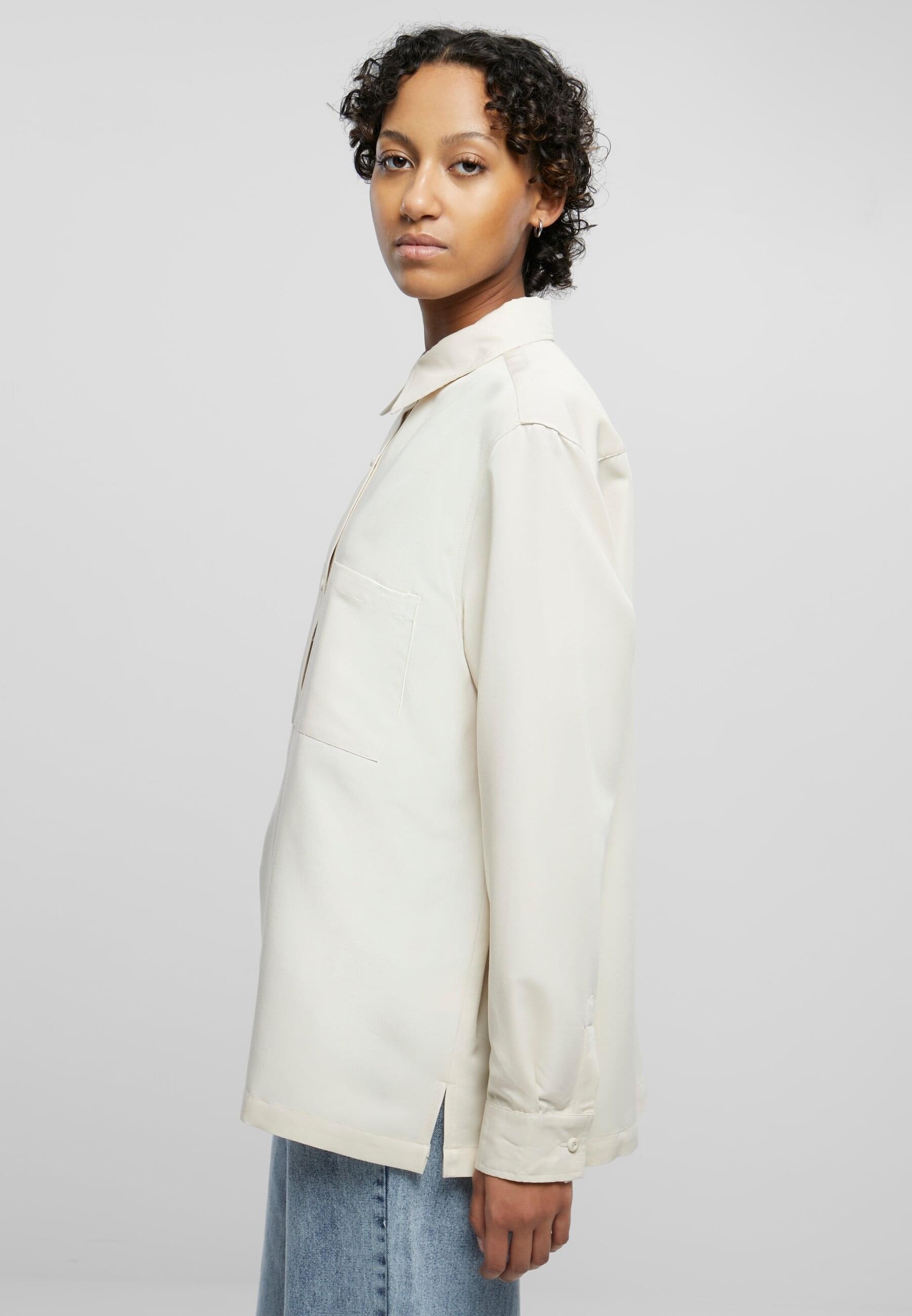 URBAN CLASSICS Langarmhemd »Urban Classics Damen Ladies Oversized Twill Shirt«