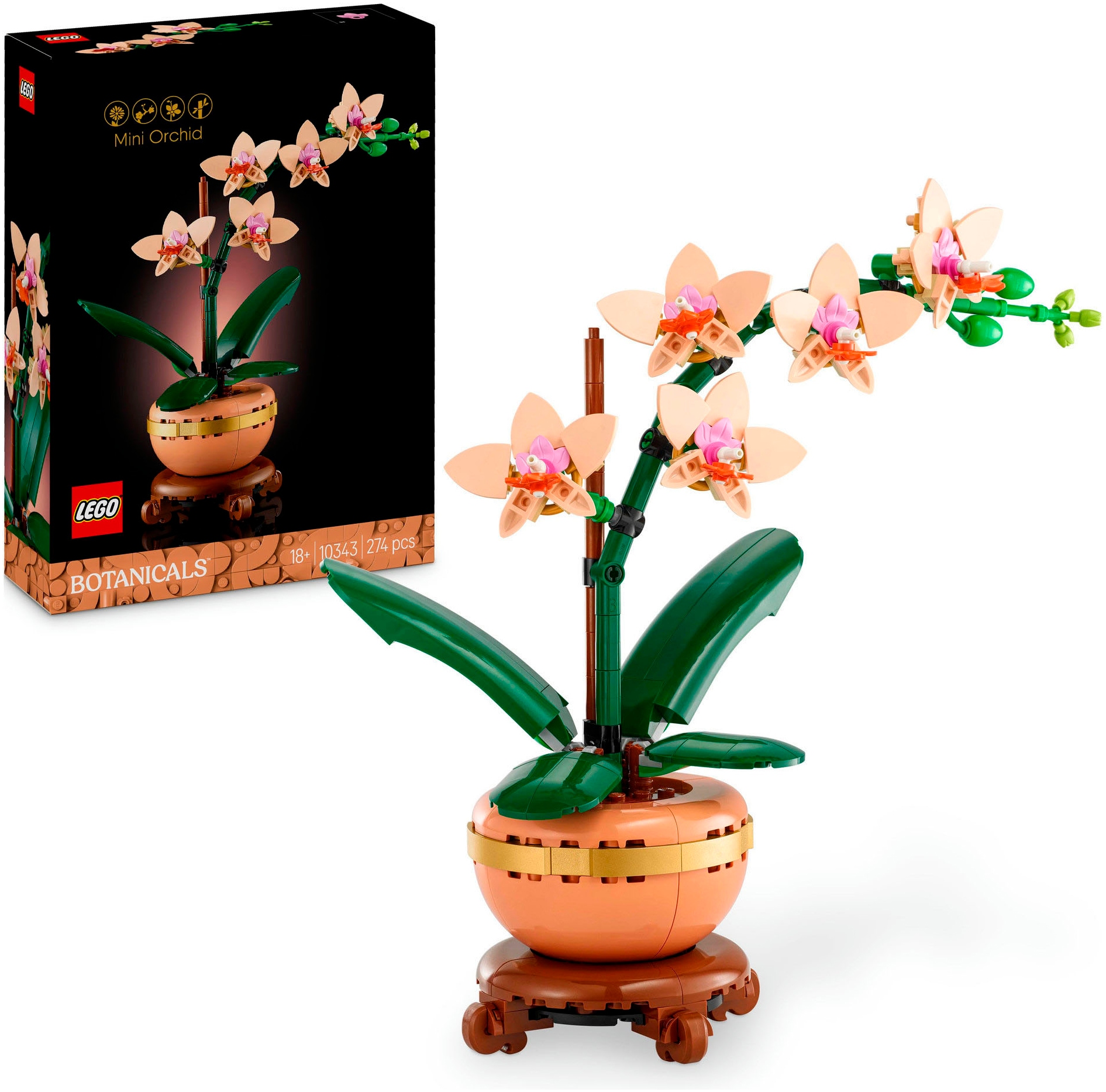 LEGO® Konstruktionsspielsteine »Mini-Orchidee (10343), LEGO Botanicals«, (274 St.), Made in Europe