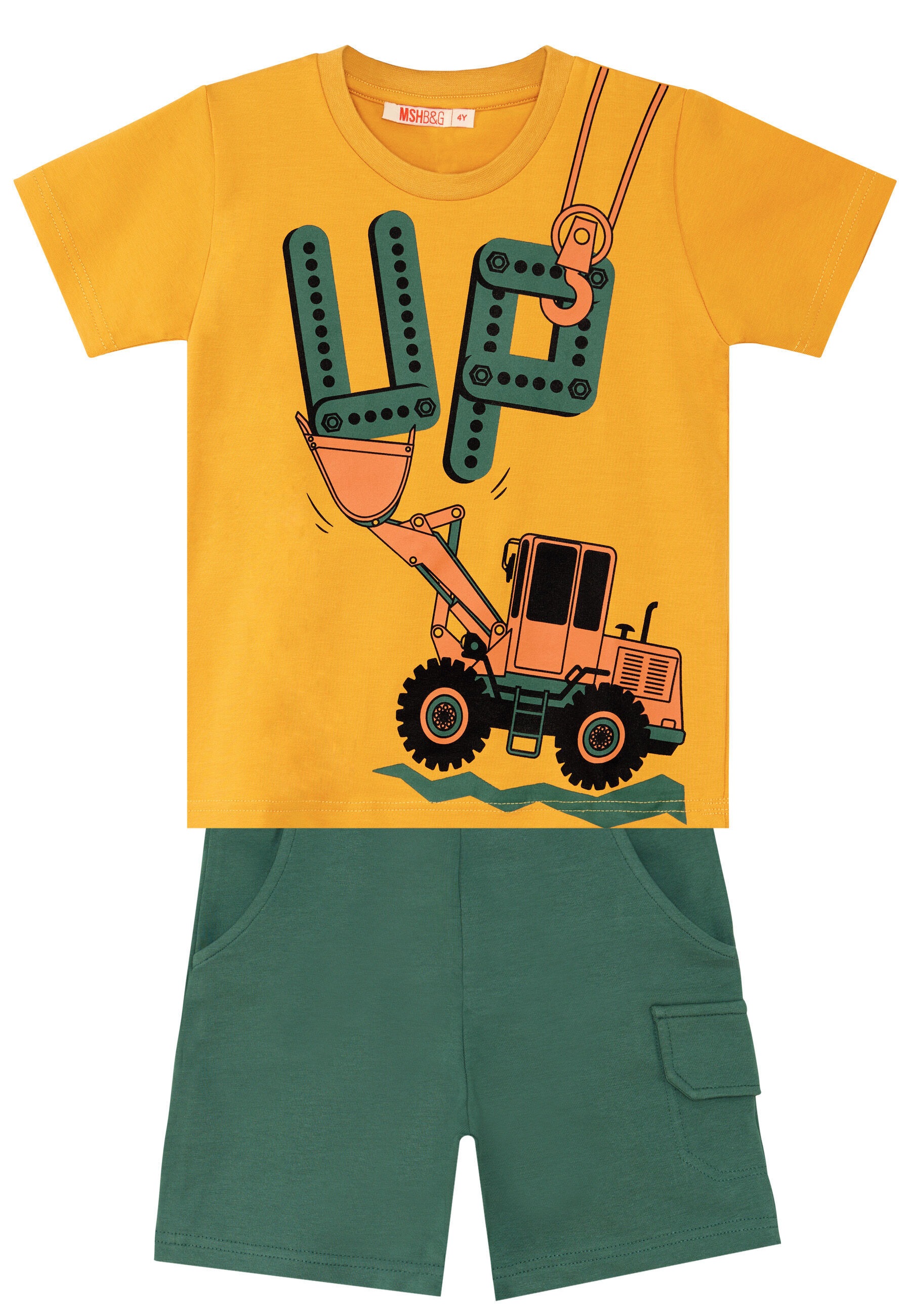 Denokids Hausanzug »Digger Up«, mit Bagger-Aufdruck