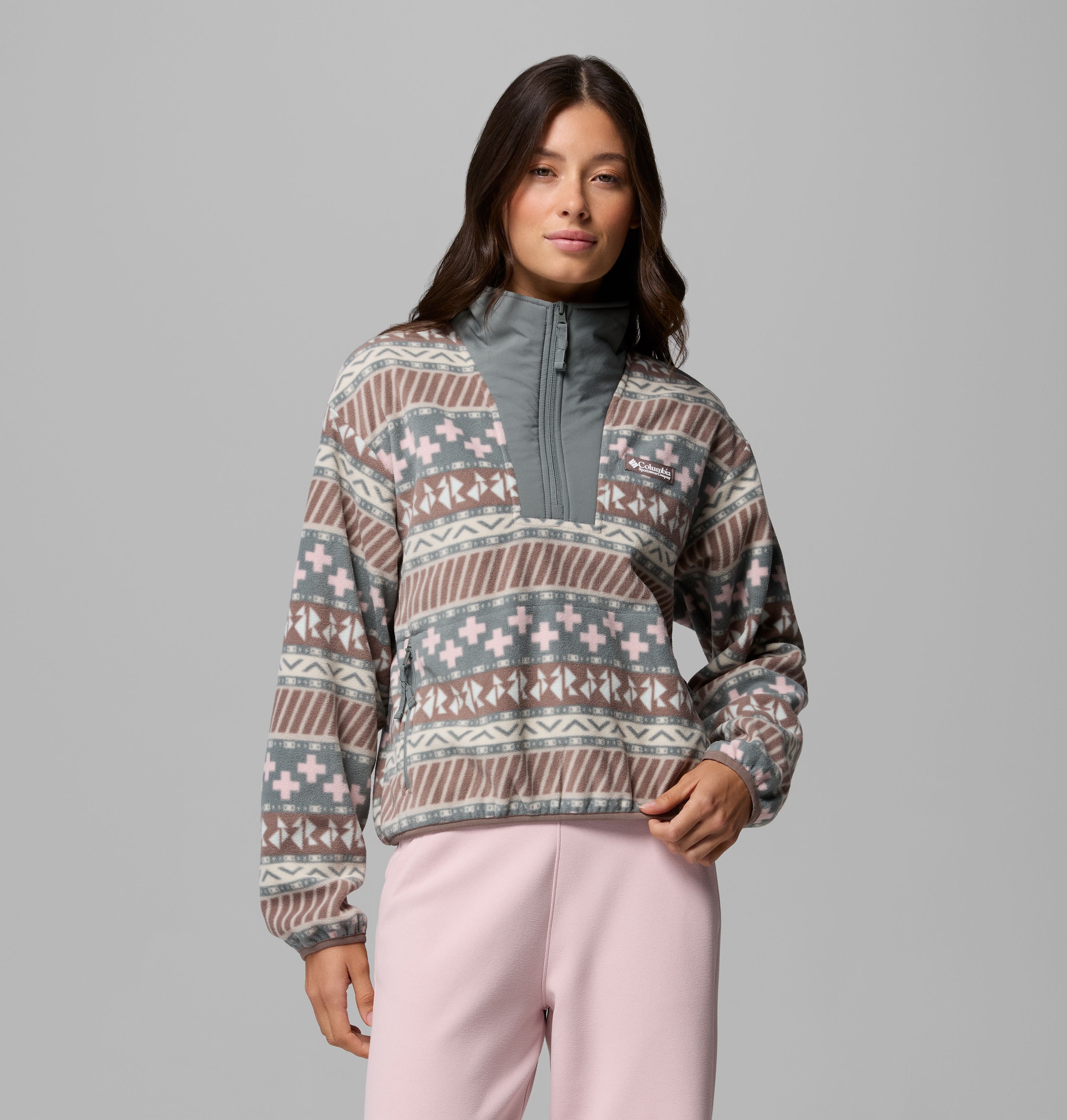 Columbia Fleecepullover »Sequoia Grove II Printed Half Zip«, mit Halbreißverschluss, Langarm-Design, aus Polyester-Fleece
