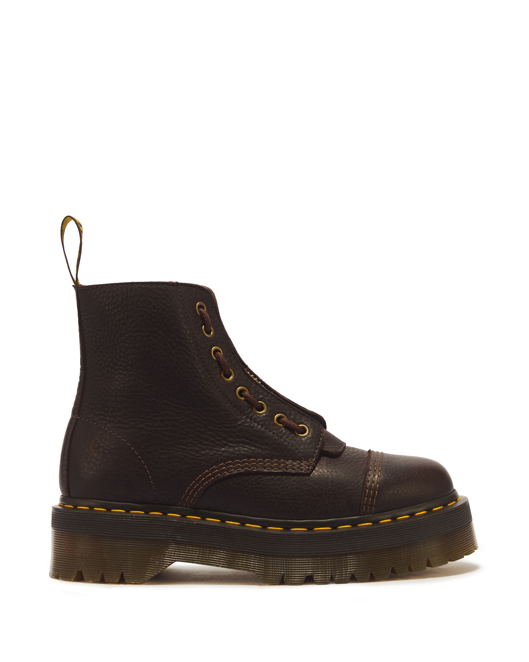DR. MARTENS Schnürboots »Sinclair«  Blockabsatz, Schnürstiefelette mit logobedruckter Anziehlasche
