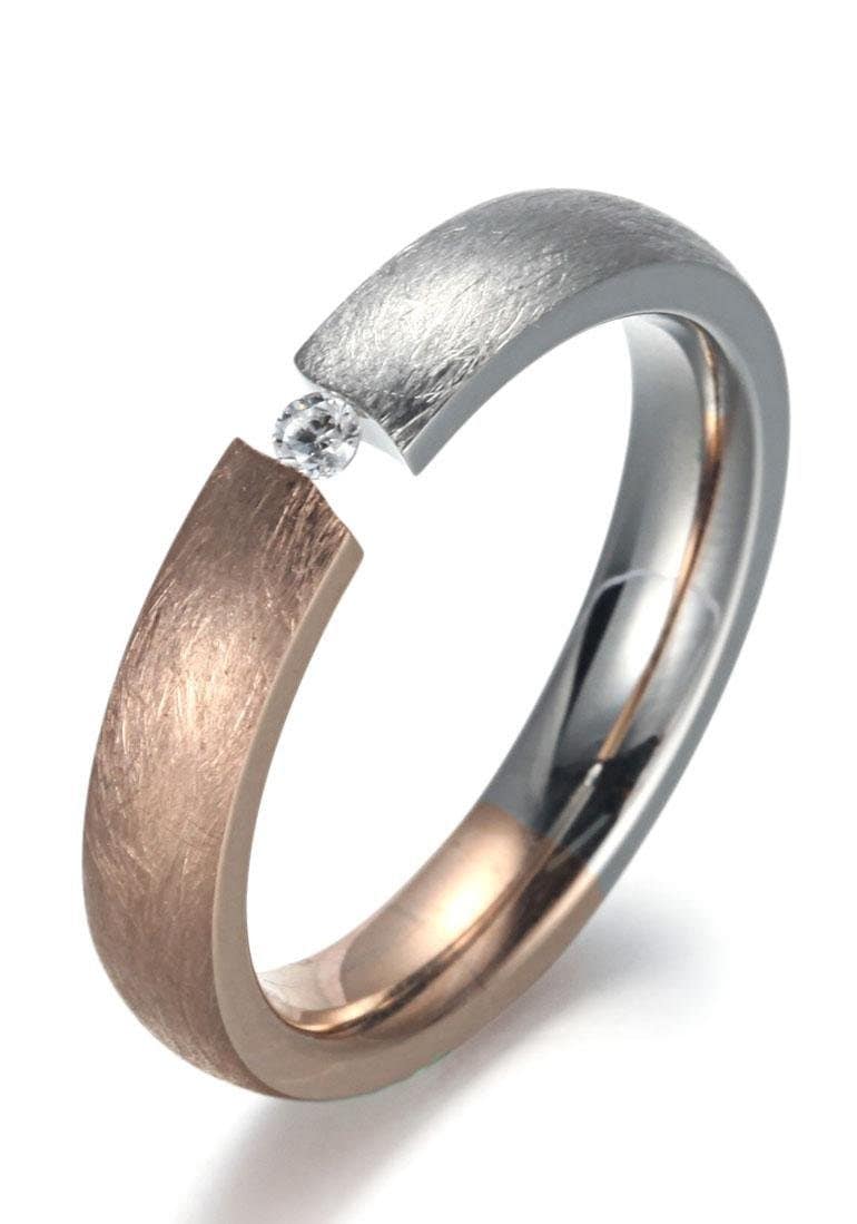 Firetti Fingerring »Schmuck Geschenk, 4,0 mm, Matt-Glanzoptik, bicolor«, zu  Hoodie, Kleid, Shirt, Jeans, Sneaker! Anlass Geburtstag Weihnachten für  kaufen | BAUR