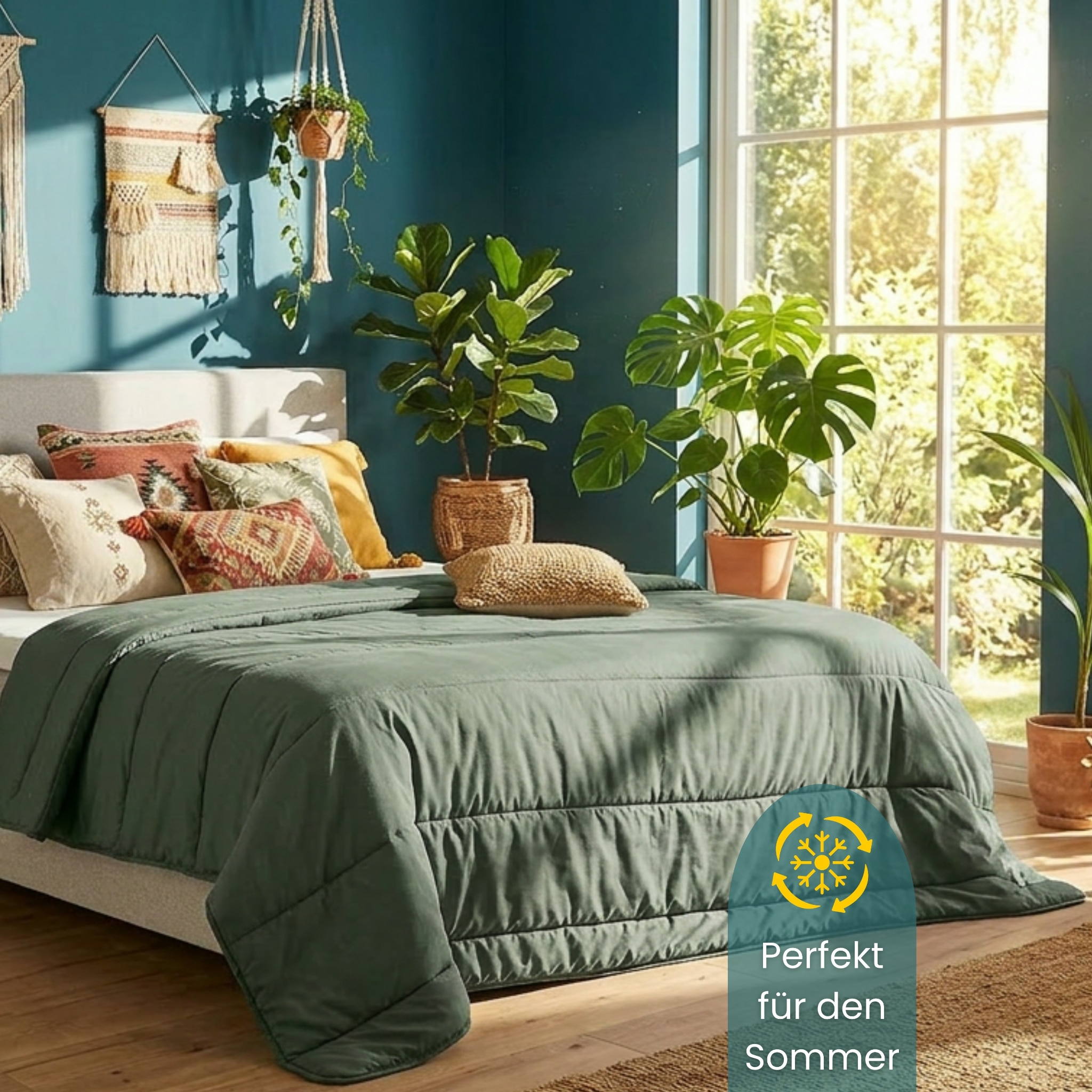 OTTO home Microfaserbettdecke "Clarra, Bettdecke 135x200 cm, 155x220 cm, 200x200 cm" extraleicht Füllung Polyester Bezug Polyester 1 Stk. tlg. Bettdecken in grün & grau, Sommer, Winter, 4 Jahreszeiten, Decke