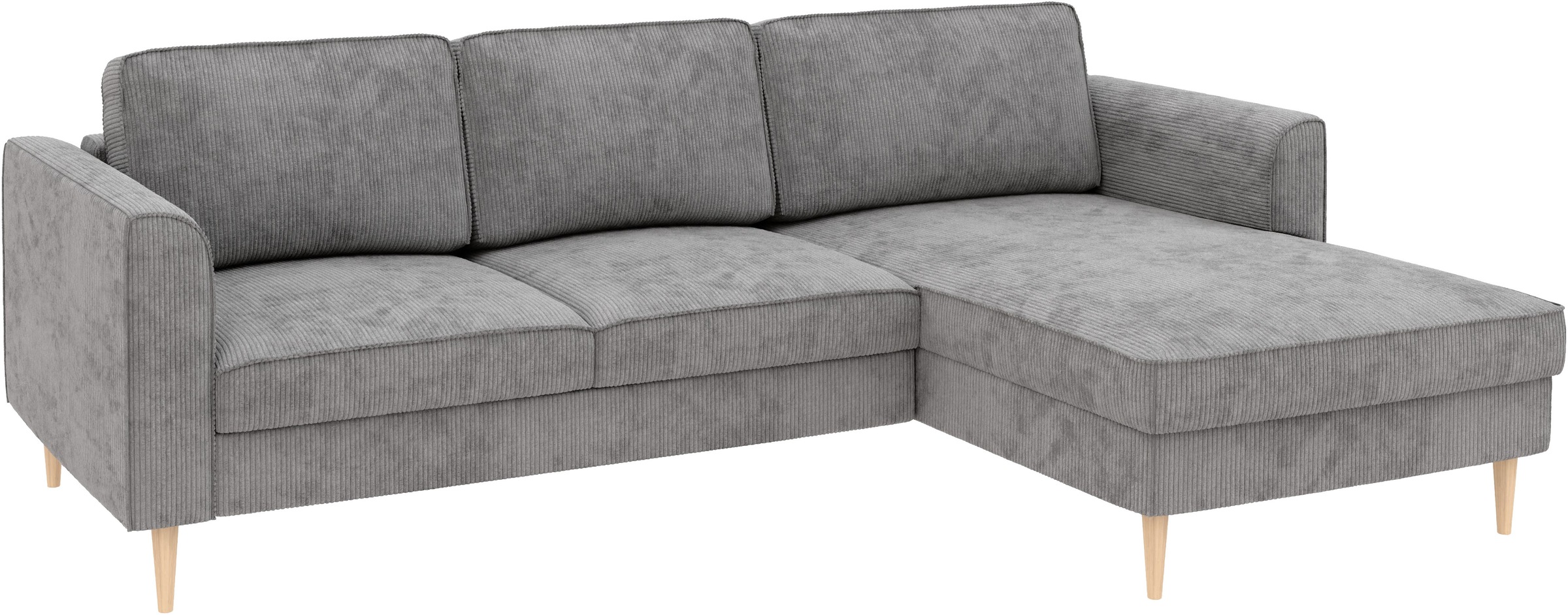 Home affaire Ecksofa »Booster Couch wahlweise mit Schlaffunktion und Bettkasten-auch in Cord«, Recamiere beidseitig montierbar, Sofa in L-Form, 232 cm