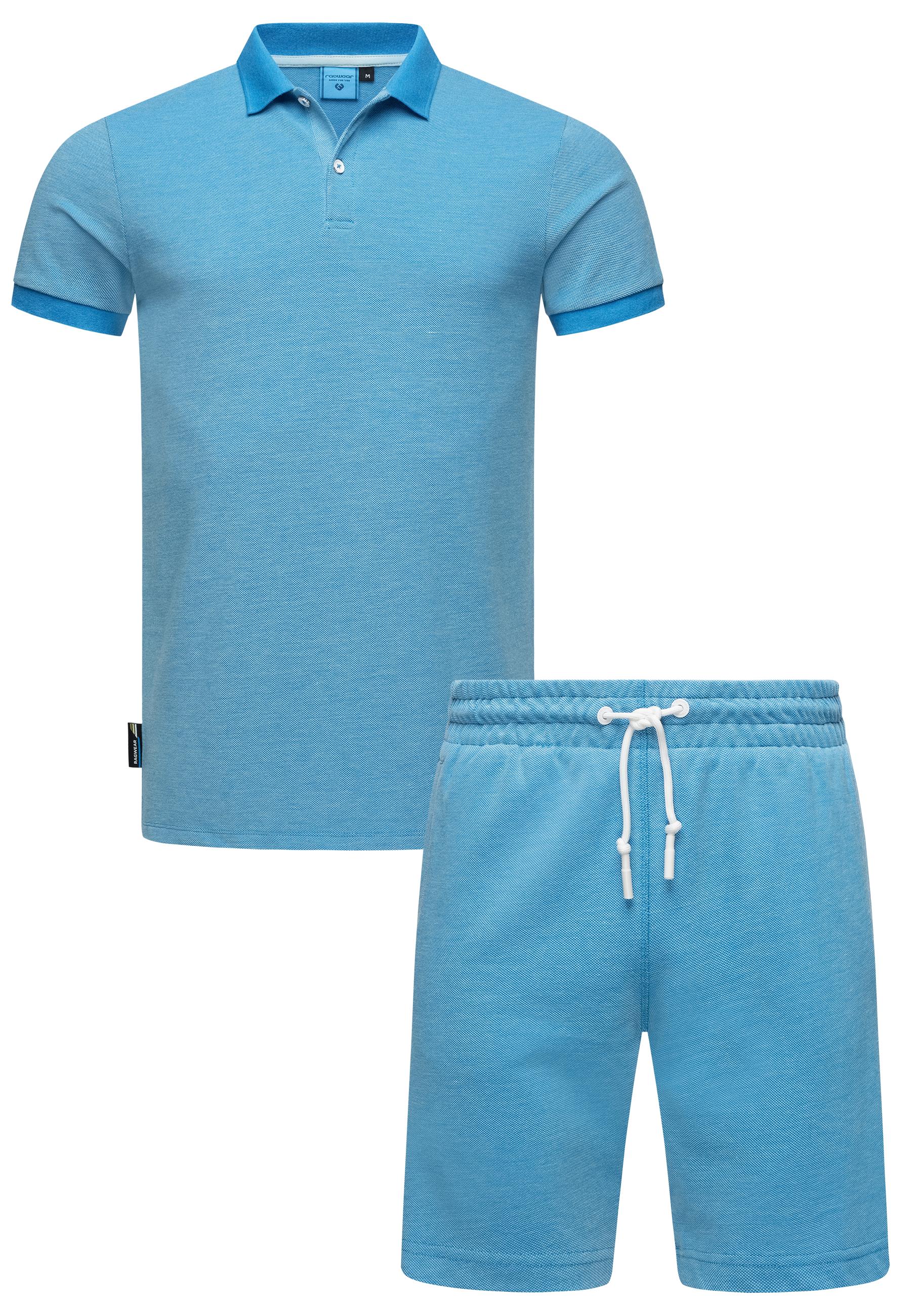 Ragwear Poloshirt "Set Porpi" 2 Stk. Modisches Herren Set aus Hemd und kurzer Hose