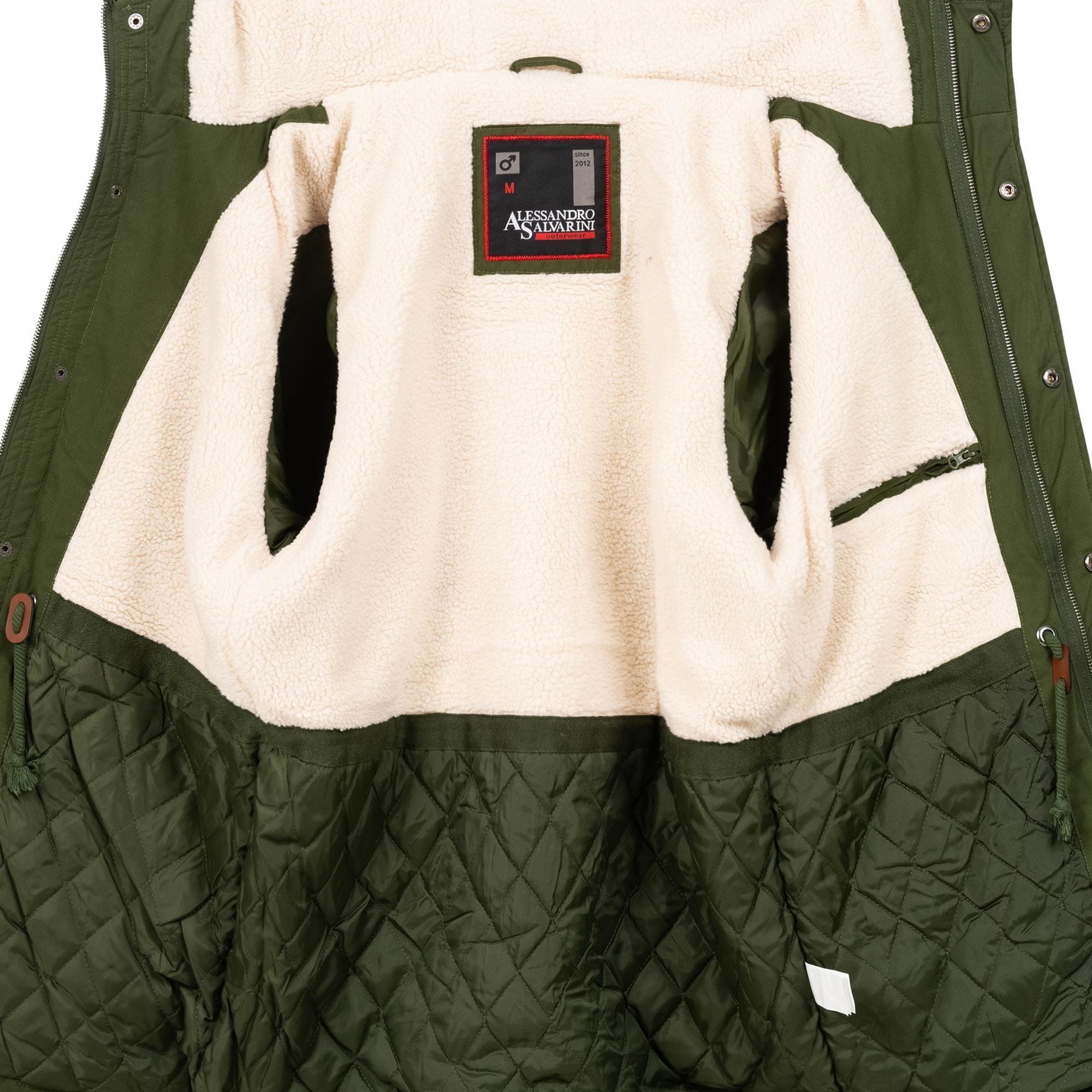 Alessandro Salvarini Winterjacke »ASMauro«, mit warmem Teddyfell