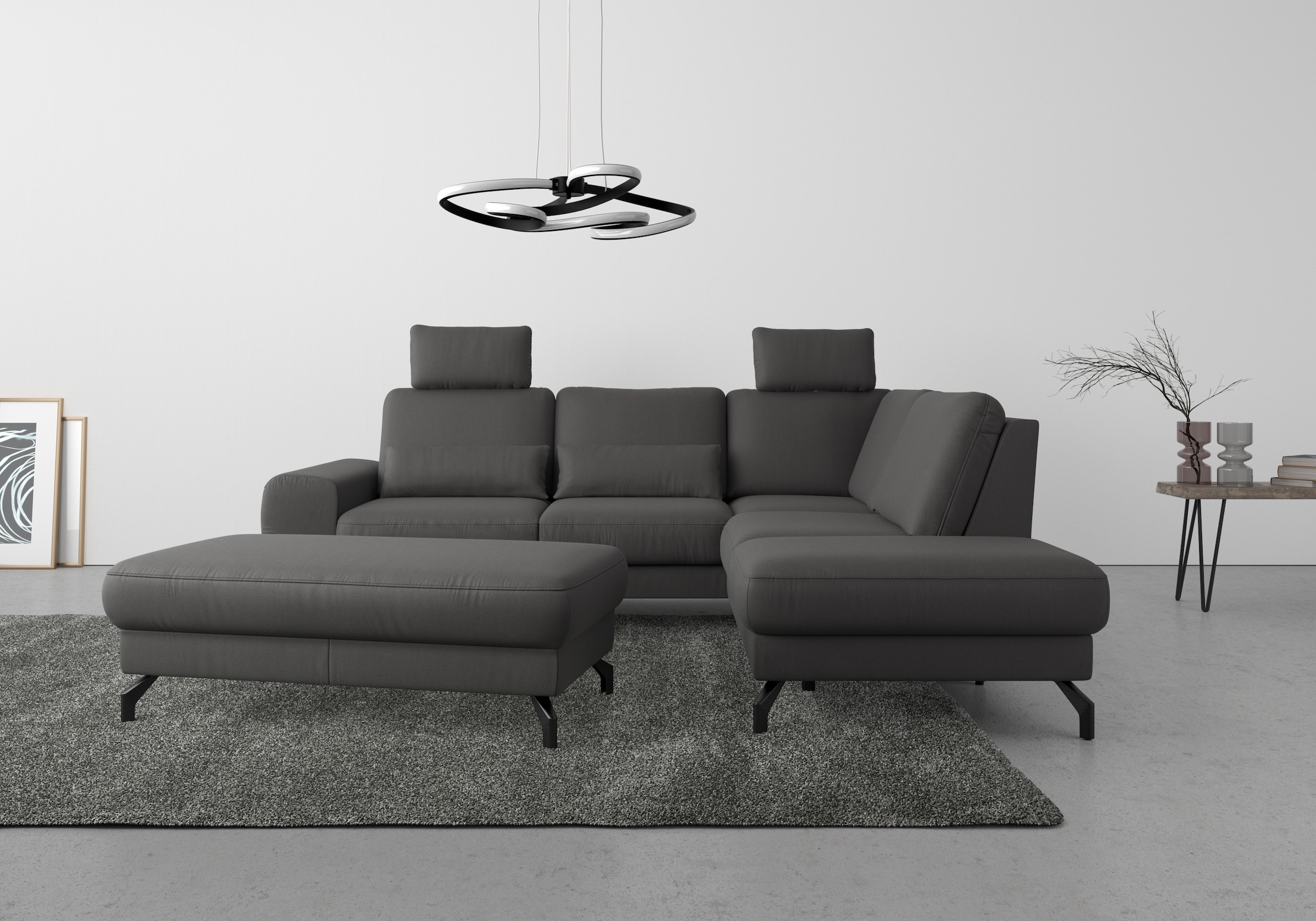 sit&more Ecksofa "Cinturo L-Form", inklusive Sitztiefenverstellung und Fede günstig online kaufen