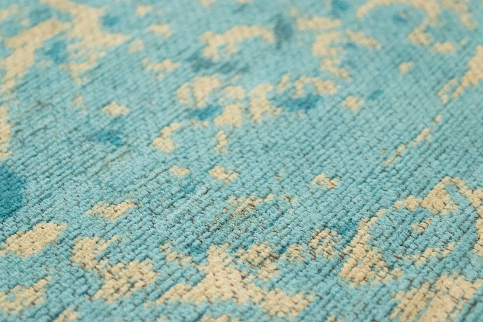 morgenland Teppich »VINTAGE LAGUNE«, rechteckig, 6 mm Höhe, Handarbeit, Shabby Chic, Wohnzimmer