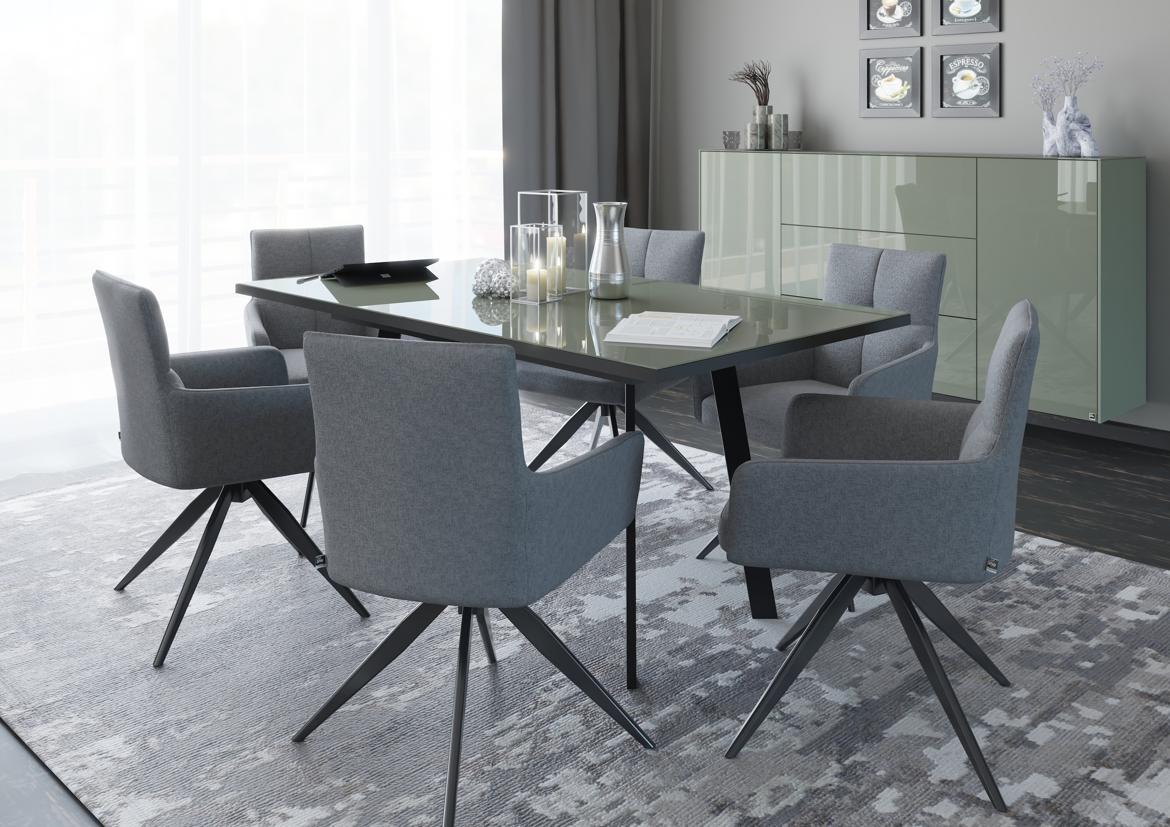 set one by Musterring Esstisch »Reno« 1 Stk. tlg. Mit Vierkantfuß, wählbaren Gestellen und Plattenfarben