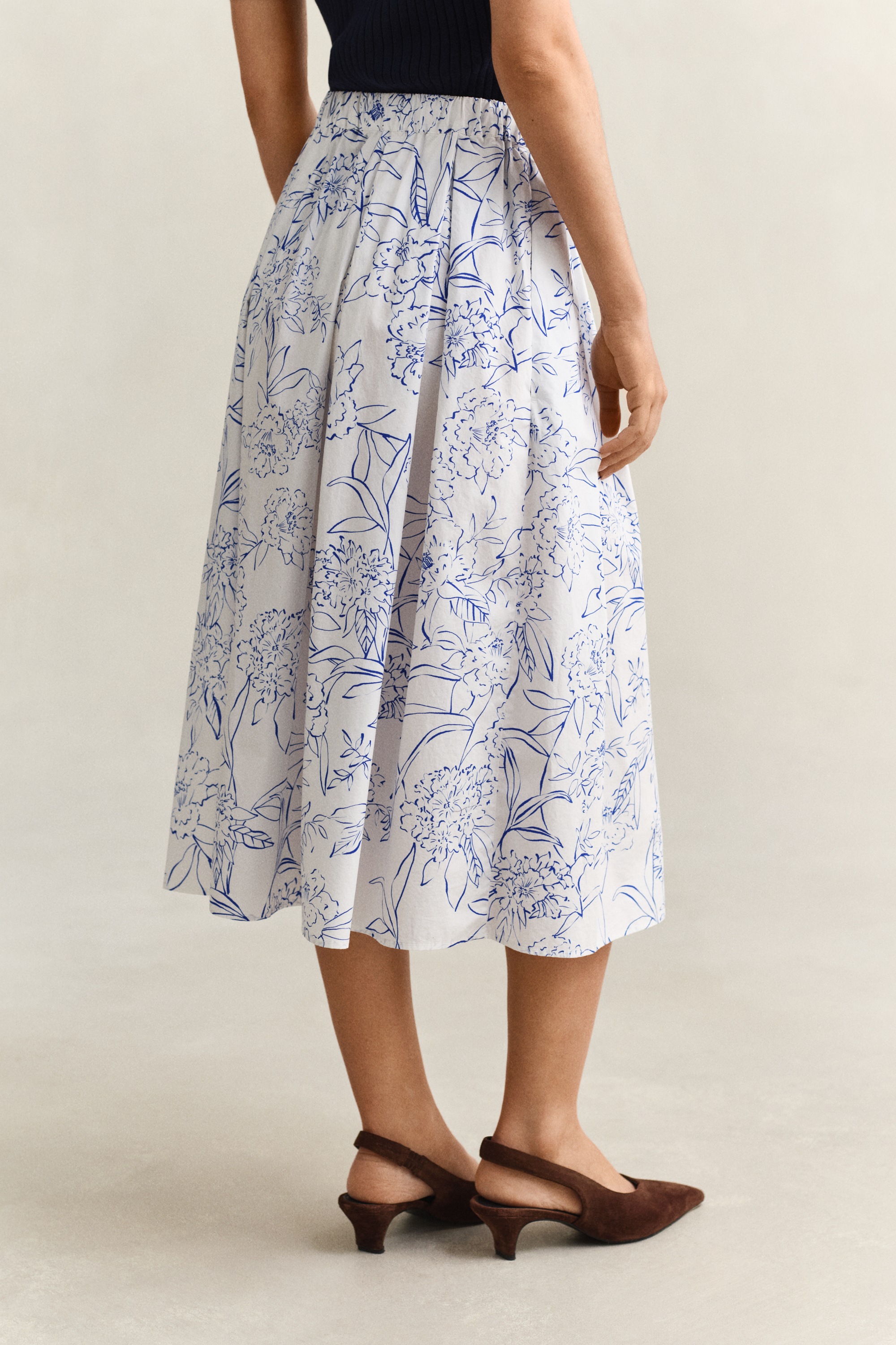 Gant Midirock "FLORAL PRINT PULL ON SKIRT" geblümt, mittlere Leibhöhe günstig online kaufen