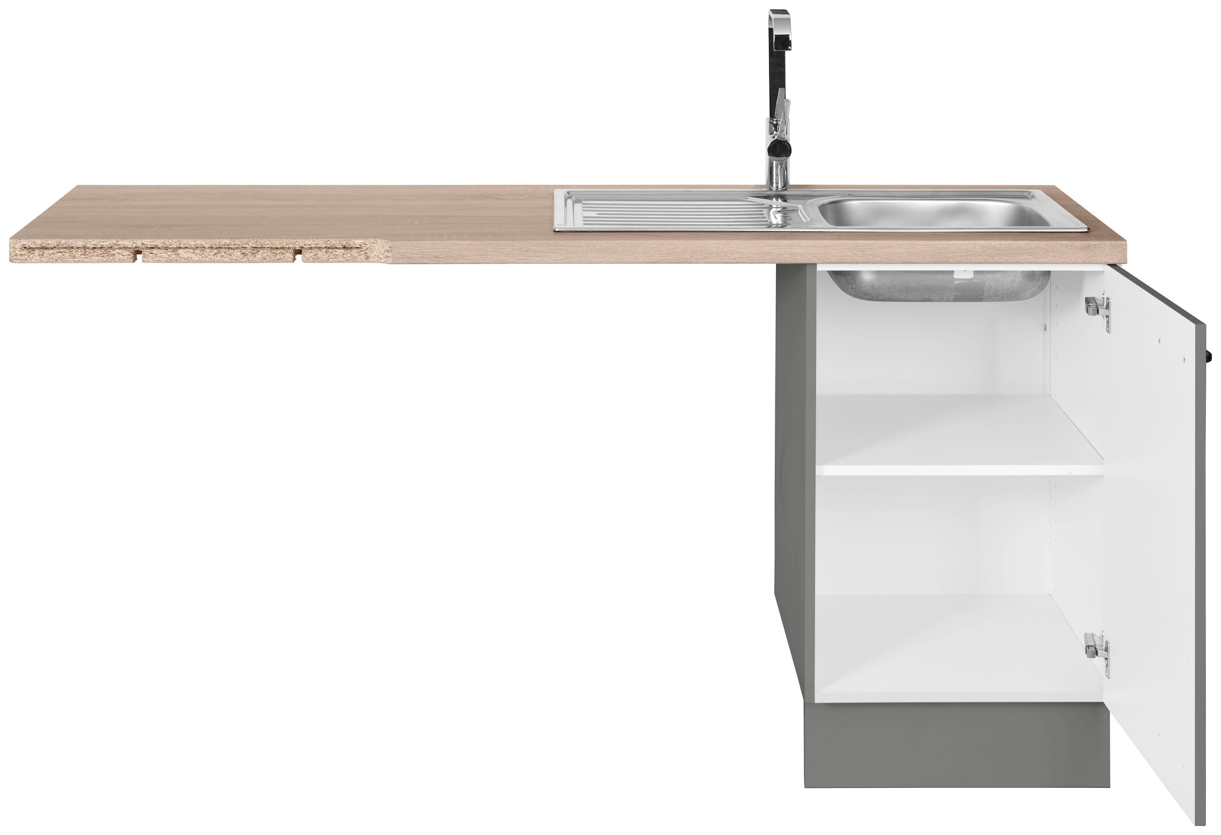 OPTIFIT Winkelküche »Elga«, Premium-Küche mit Soft-Close-Funktion, Stellbreite 265 x 175 cm