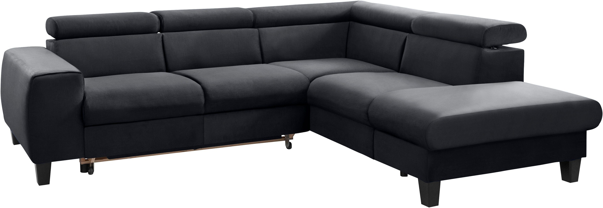 COTTA Polstergarnitur »Morven«, (Set), Set: bestehend aus Ecksofa und Hocker, Kopfteilverstellung