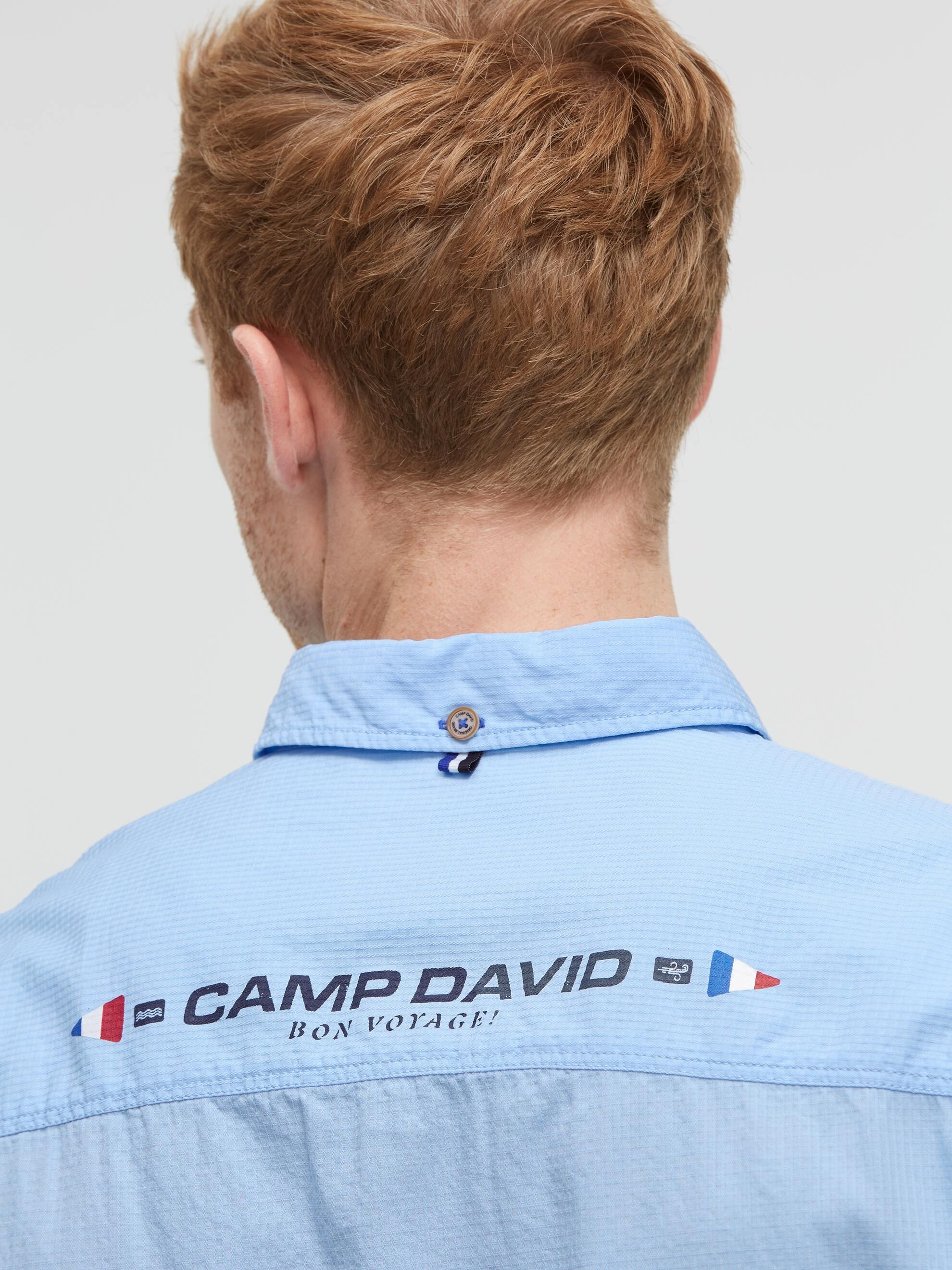 CAMP DAVID Langarmhemd mit Kentkragen