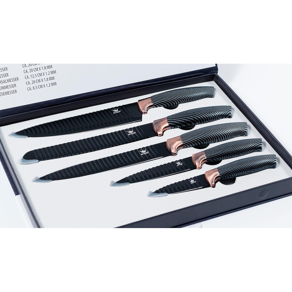 KING Messer-Set »Carbon Design«, (Set, 5 tlg.)