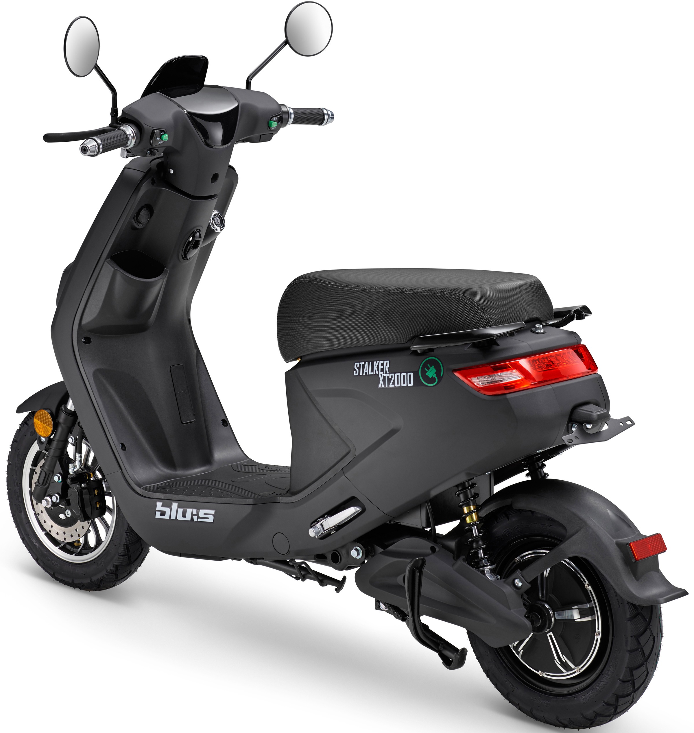 Blu:s E-Mofaroller "XT2000" bis zu 59 km Reichweite, mit Straßenzul., 2 Sitzplätze, für Erwachsene