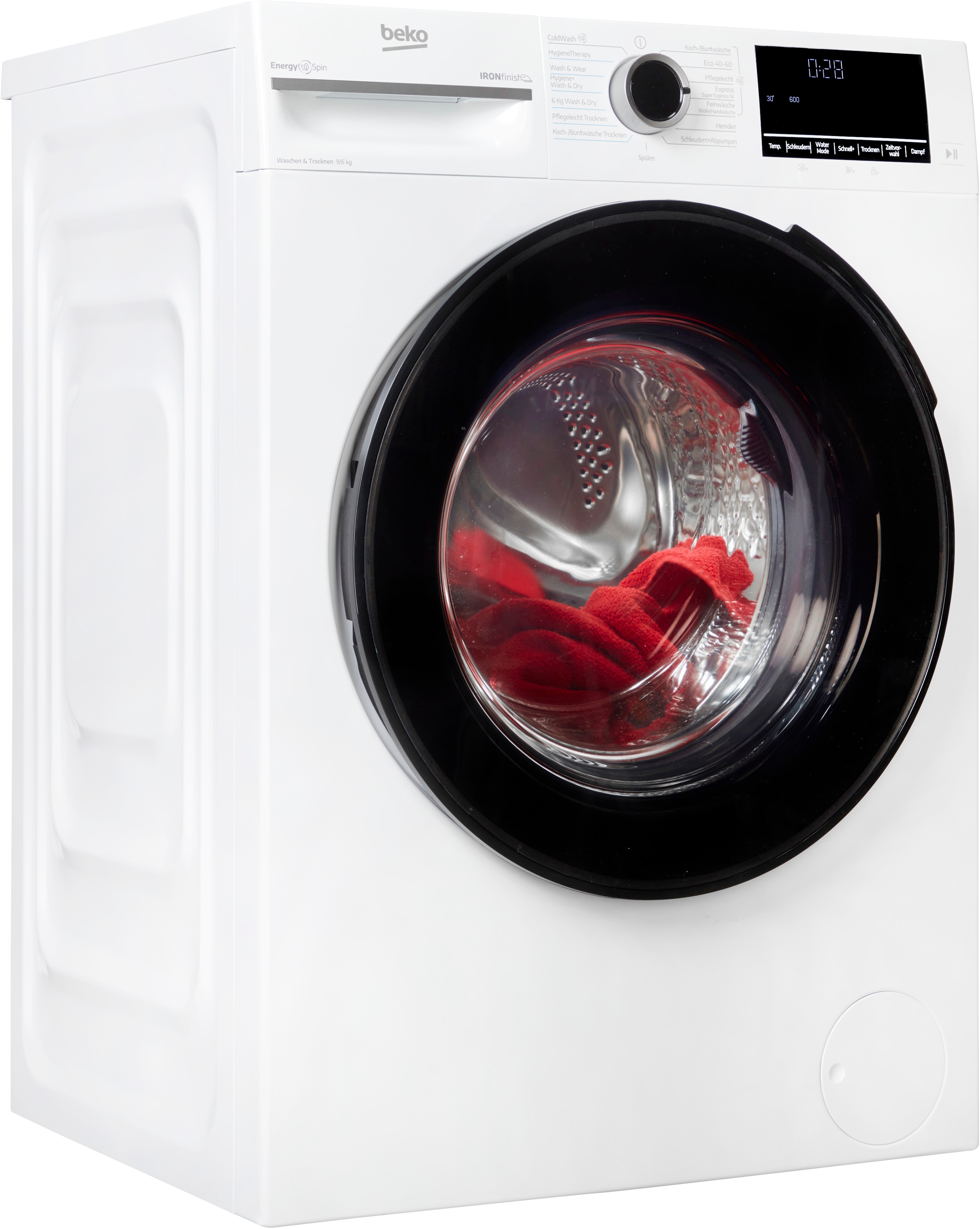 BEKO Waschtrockner "BM3DT4944W" 9 kg /6 kg 76 dB(A) Waschen & Trocknen in einem: 9 kg / 6 kg, Dampffunktion