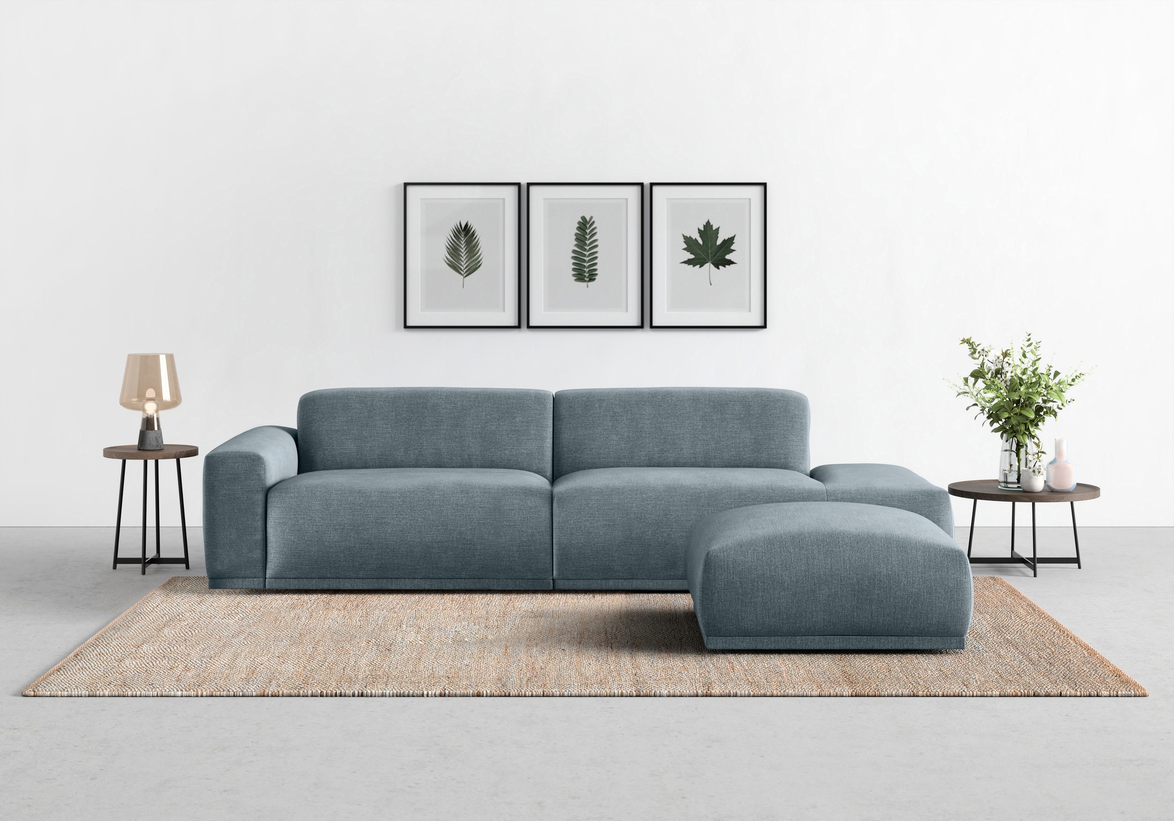TRENDMANUFAKTUR Big-Sofa »Braga, mit hochwertigem Kaltschaum, Megasofa, in Cord erhältlich«, modernes Big-Sofa, Couch mit hohem Sitzkomfort, 277/72/107 cm (B/H/T)