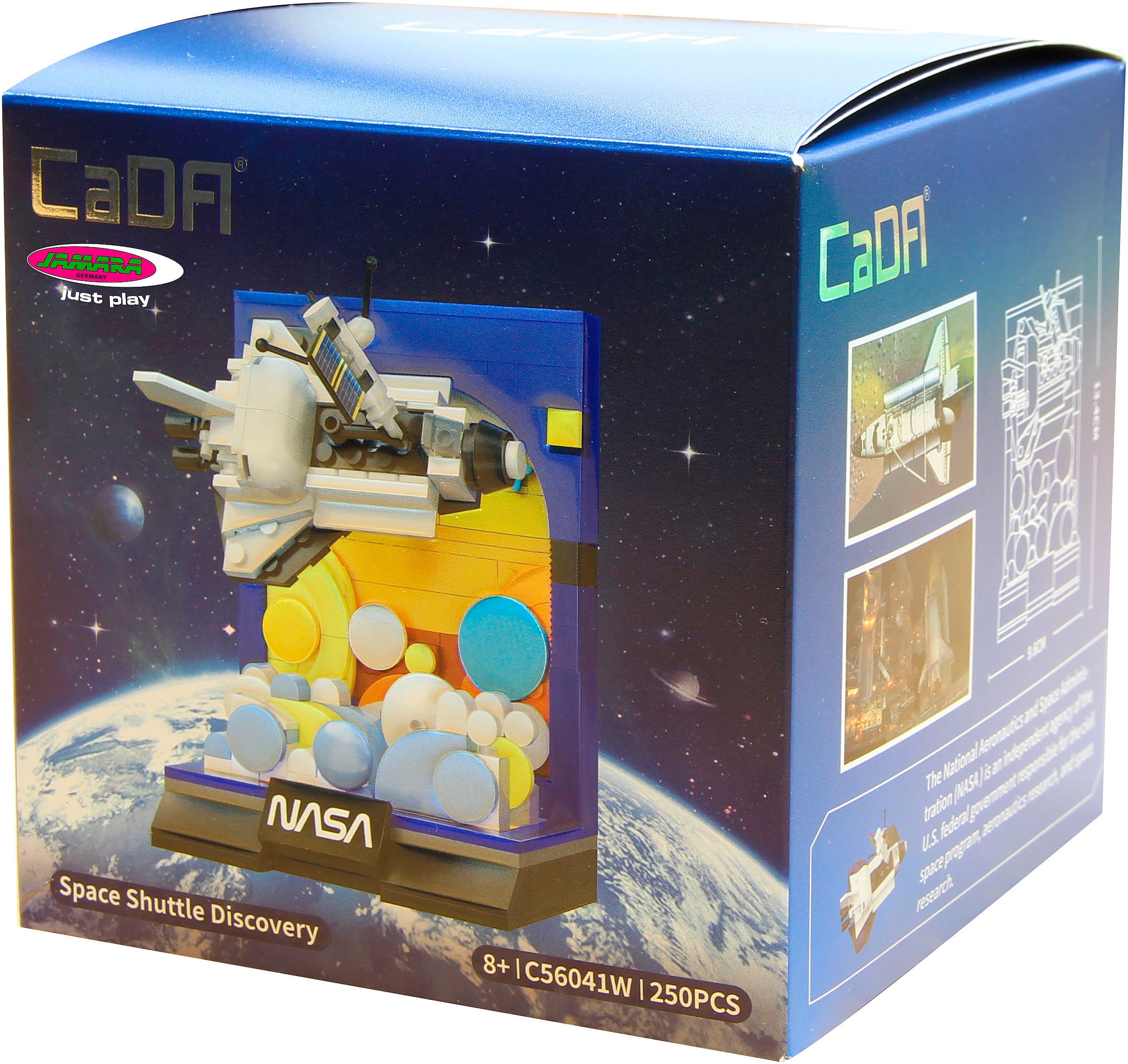 Jamara Konstruktions-Spielset »CaDA, Space Shuttle Discovery Bricks«, (250 St.)