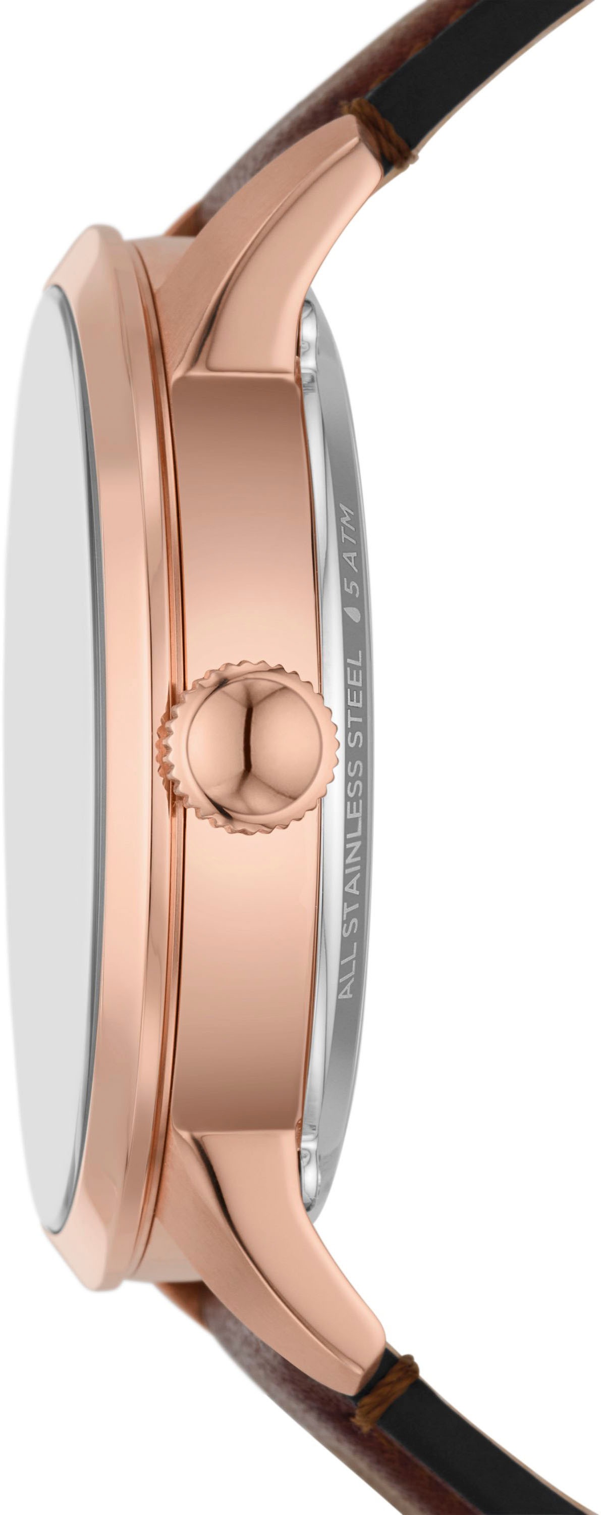 Fossil Automatikuhr »TOWNSMAN Automatic«, Armbanduhr, Herrenuhr, mechanische Uhr, Lederarmband