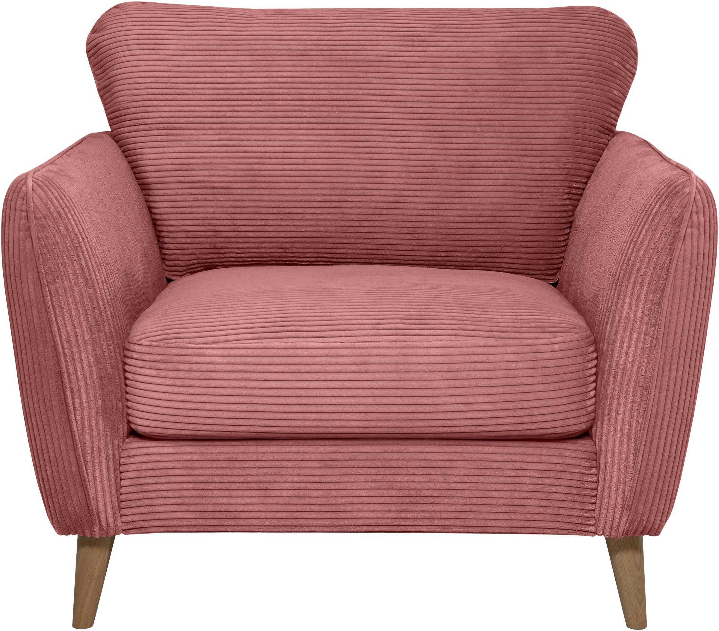 Home affaire Sessel "MARSEILLE", Massivholzbeine Eiche, Landhausstil, Welle günstig online kaufen
