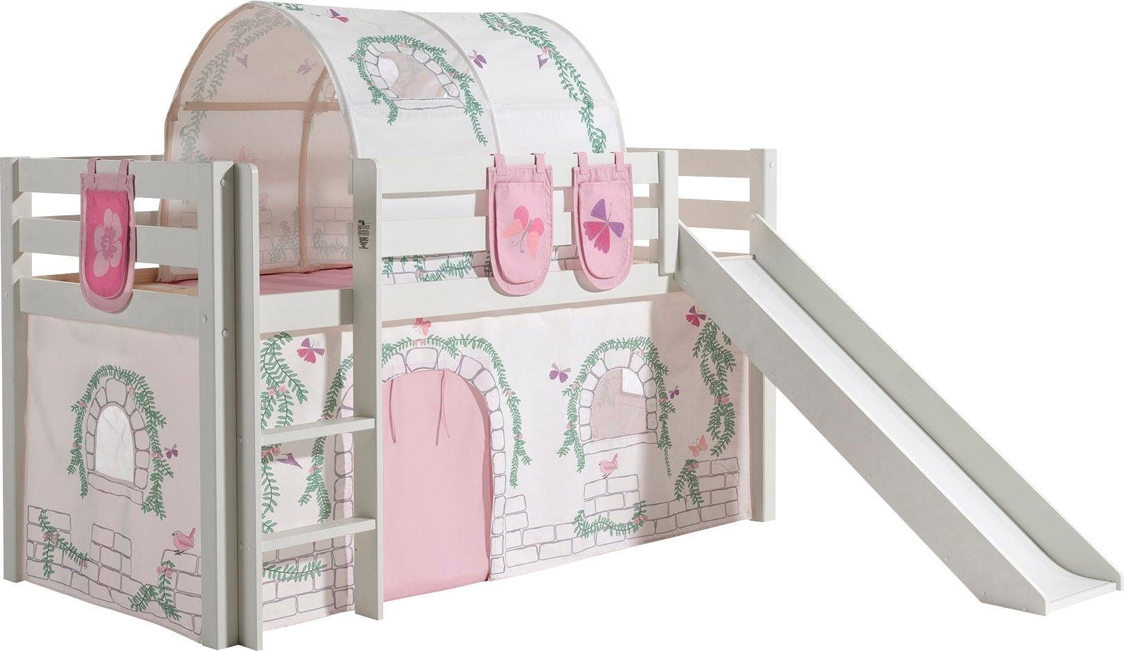 Vipack Hochbett "Pino, Spielbett massiv Kiefer, stabil gebaut, 3 Korpusfarb günstig online kaufen