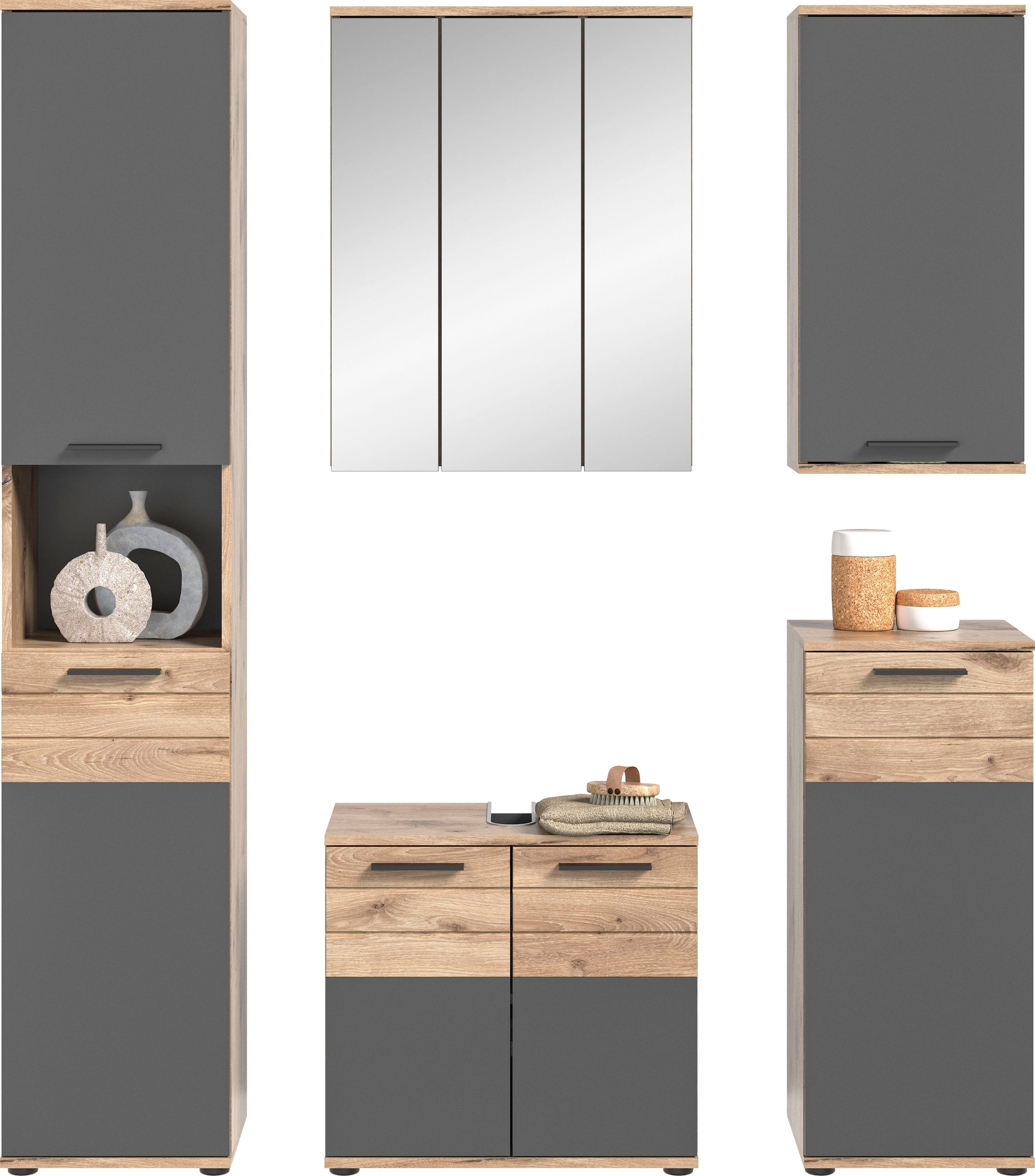 INOSIGN Badmöbel-Set "Riga, 5 teilig, bestehend aus:" Set, 5 Stk. tlg. günstig online kaufen