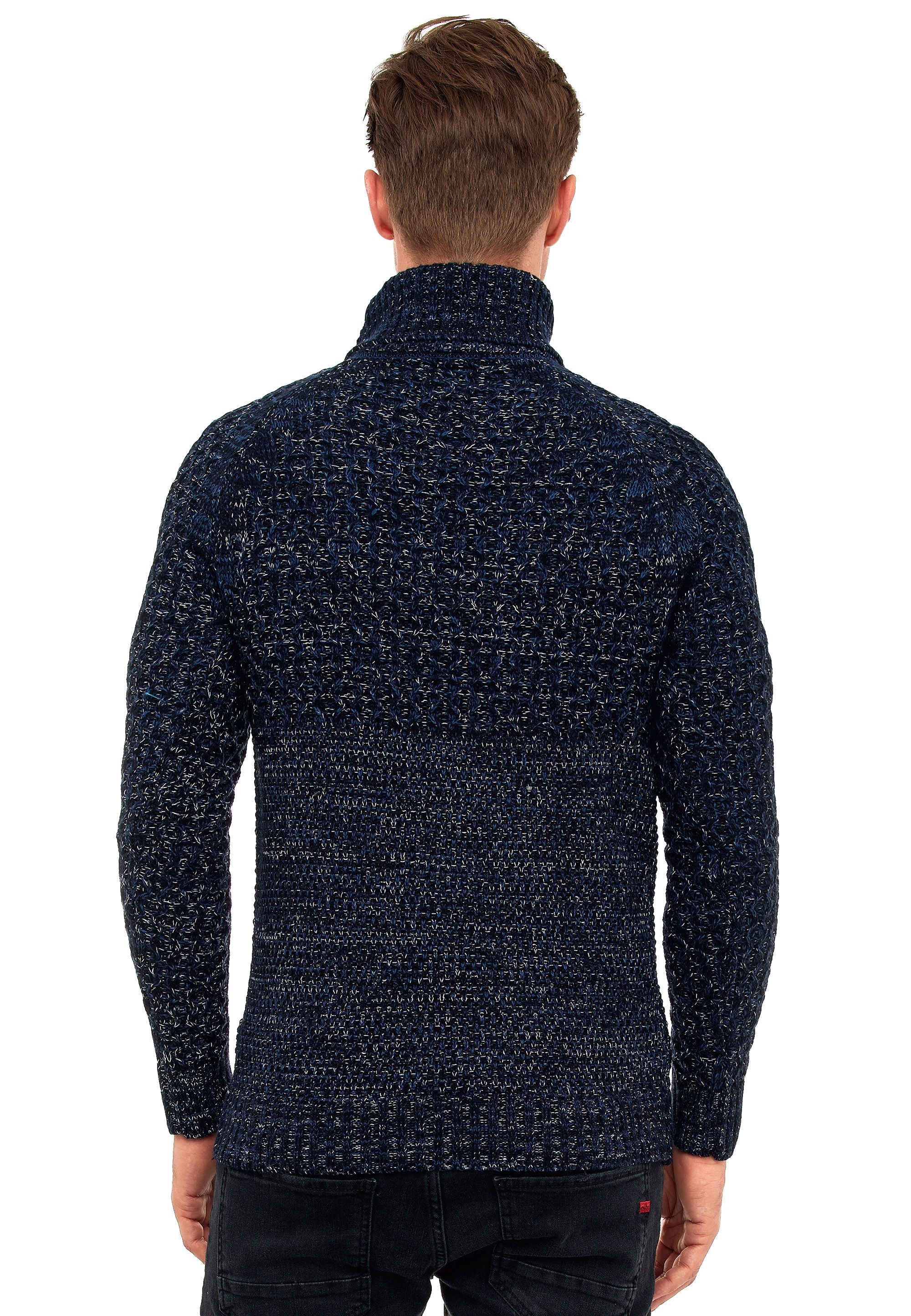 Rusty Neal Strickpullover, mit modischen Zierknöpfen