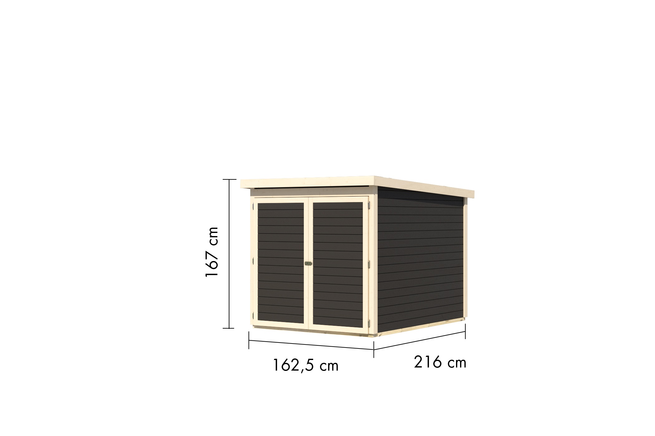 Karibu Fahrradbox »Fahrradgarage«, in verschiedenen Farben, BxTxH: 162,5x216x167 cm